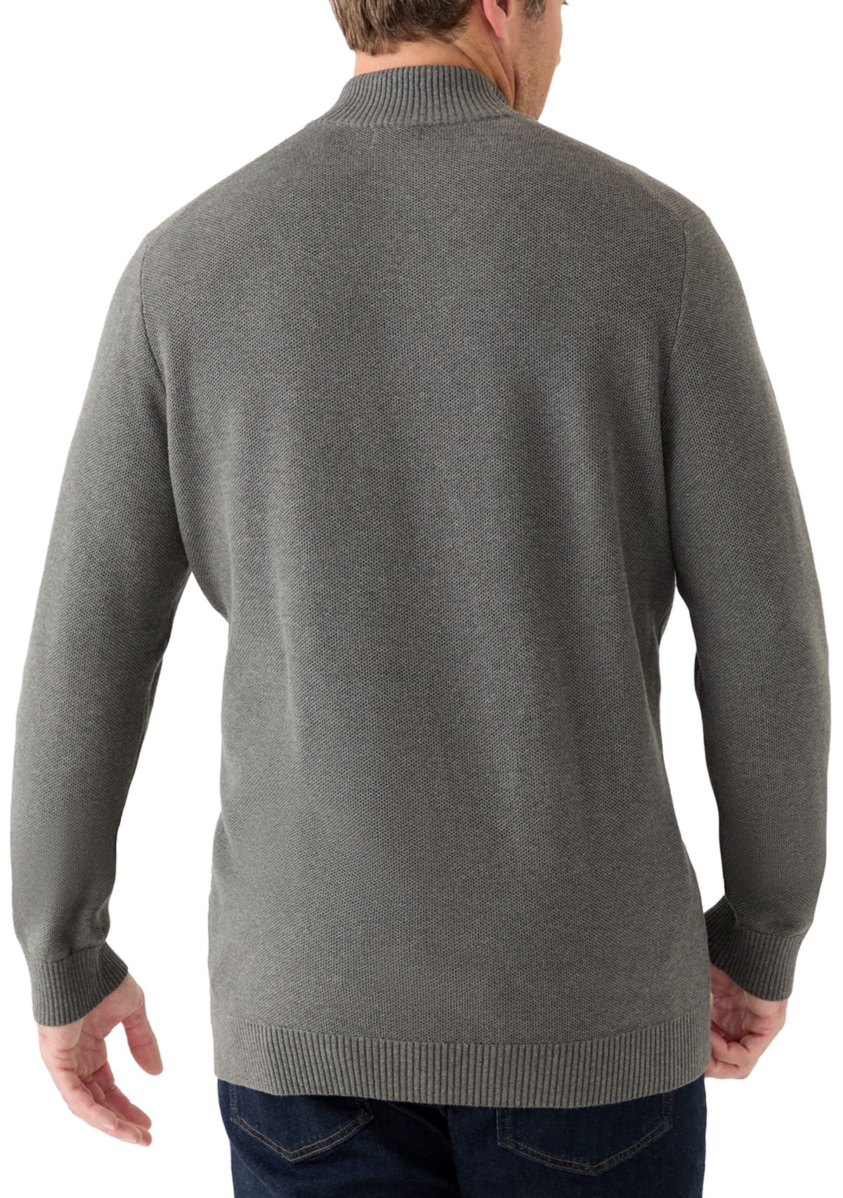 Big & Tall Honeycomb 1/4 Zip Sweater