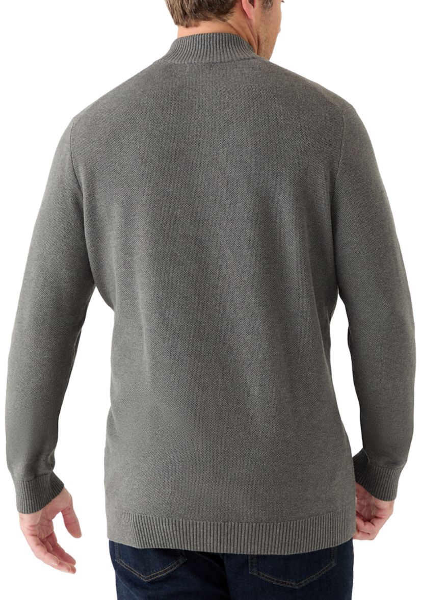 Big & Tall Honeycomb 1/4 Zip Sweater