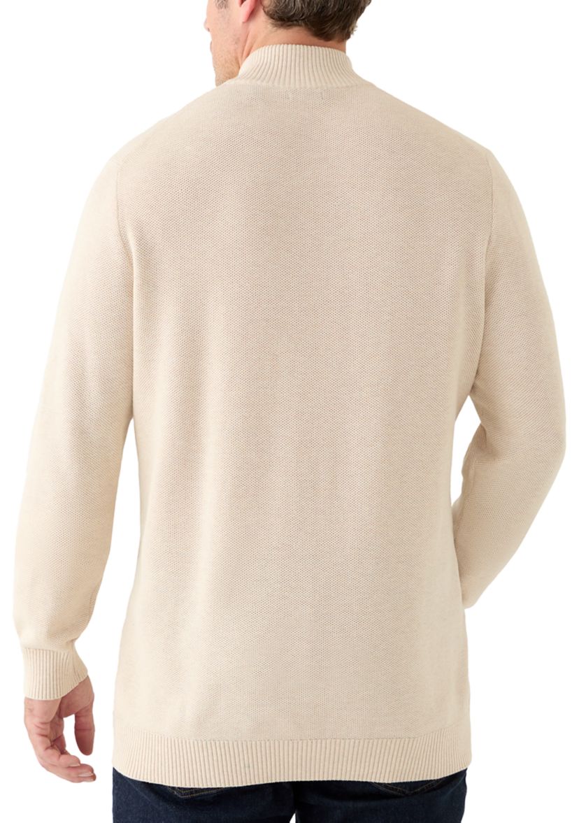 Big & Tall Honeycomb 1/4 Zip Sweater