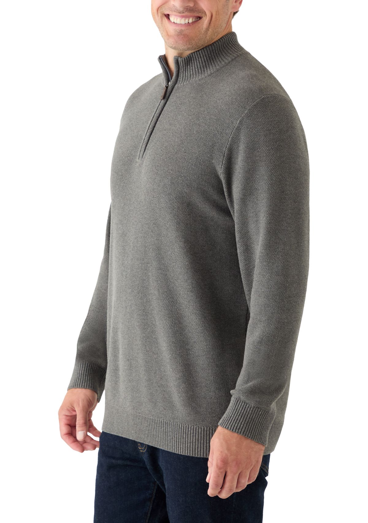 Big & Tall Honeycomb 1/4 Zip Sweater