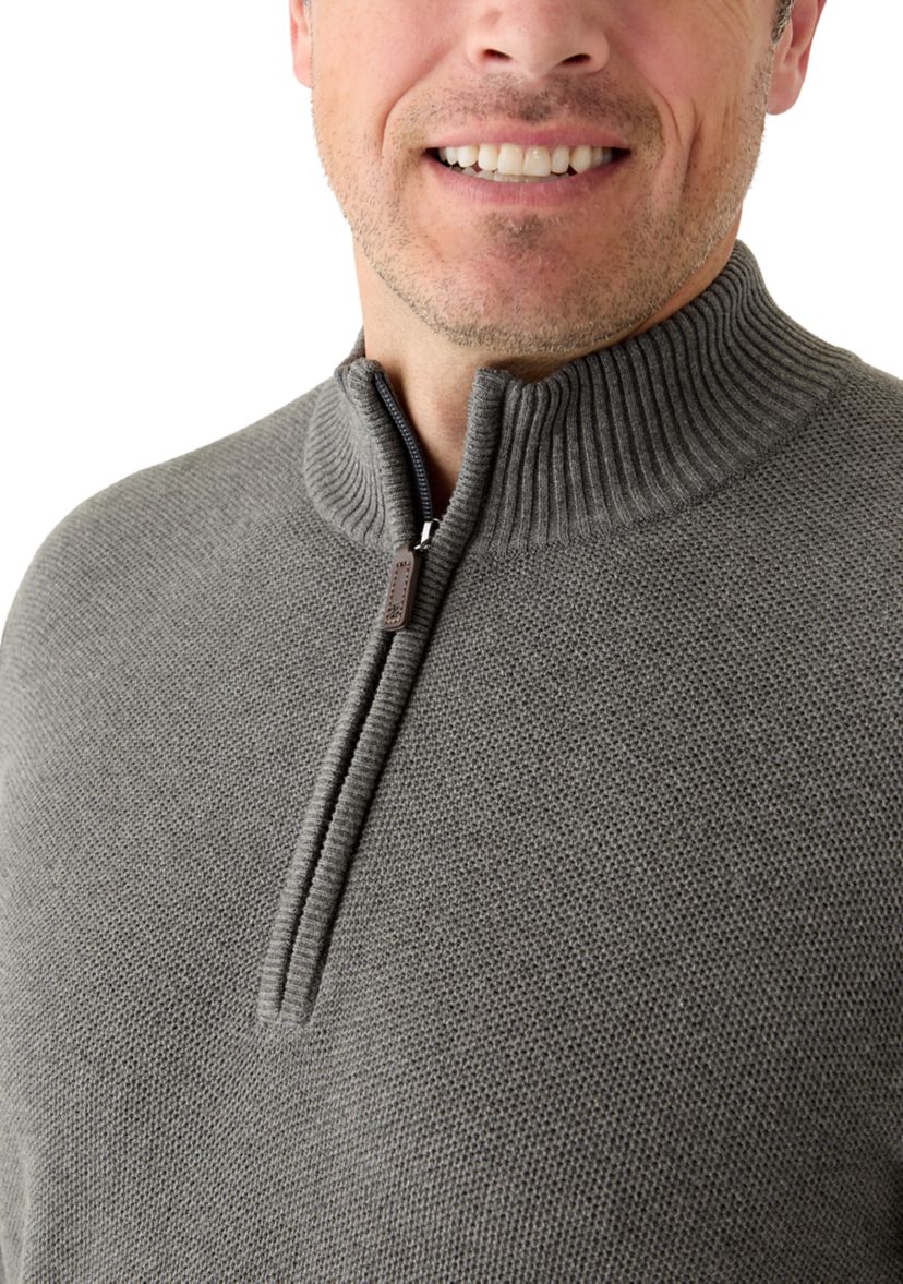 Big & Tall Honeycomb 1/4 Zip Sweater