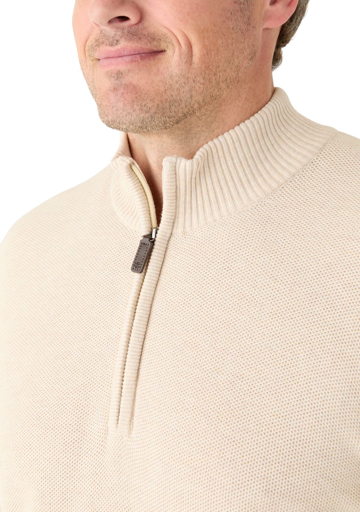 Big & Tall Honeycomb 1/4 Zip Sweater