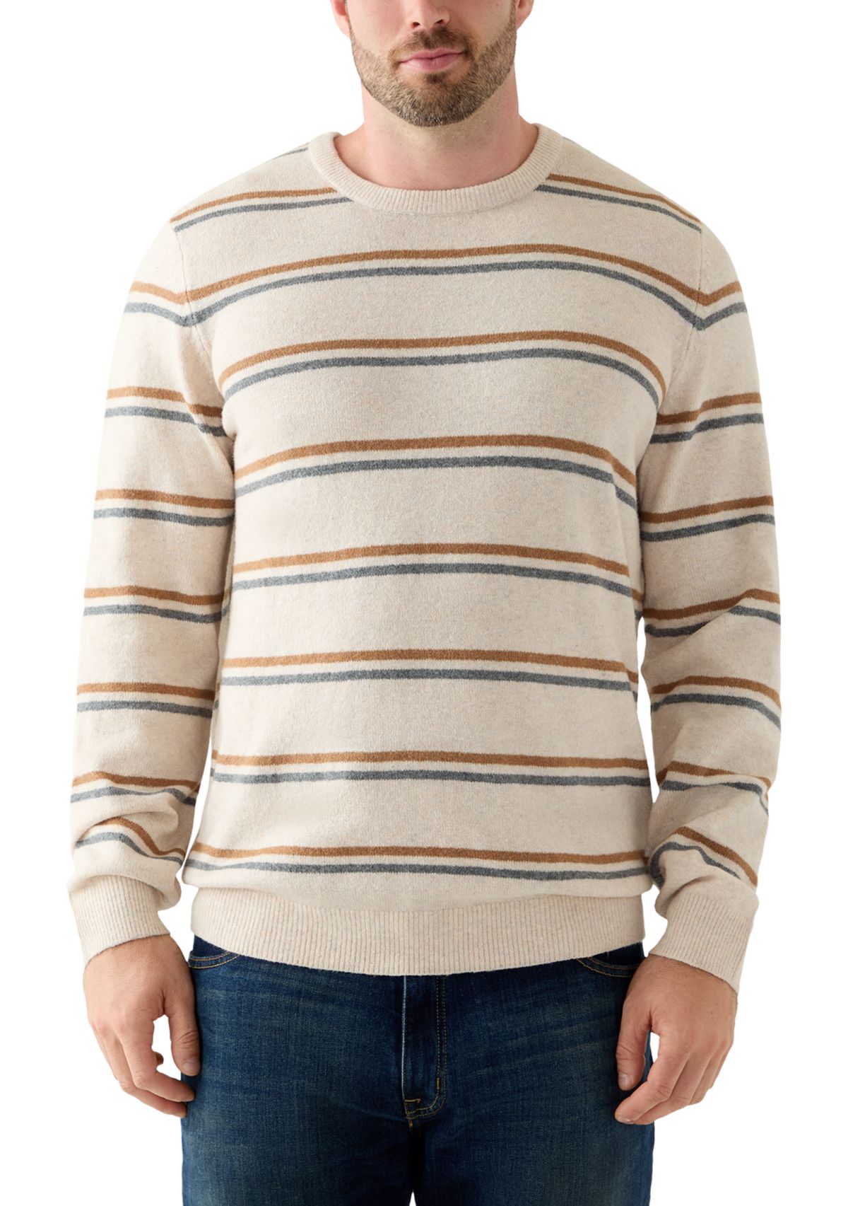Big & Tall Soft Yarn Stipe Sweater