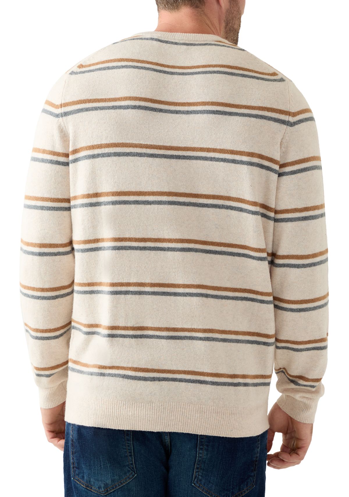 Big & Tall Soft Yarn Stipe Sweater