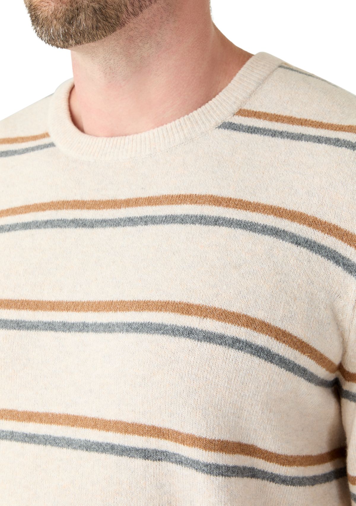 Big & Tall Soft Yarn Stipe Sweater