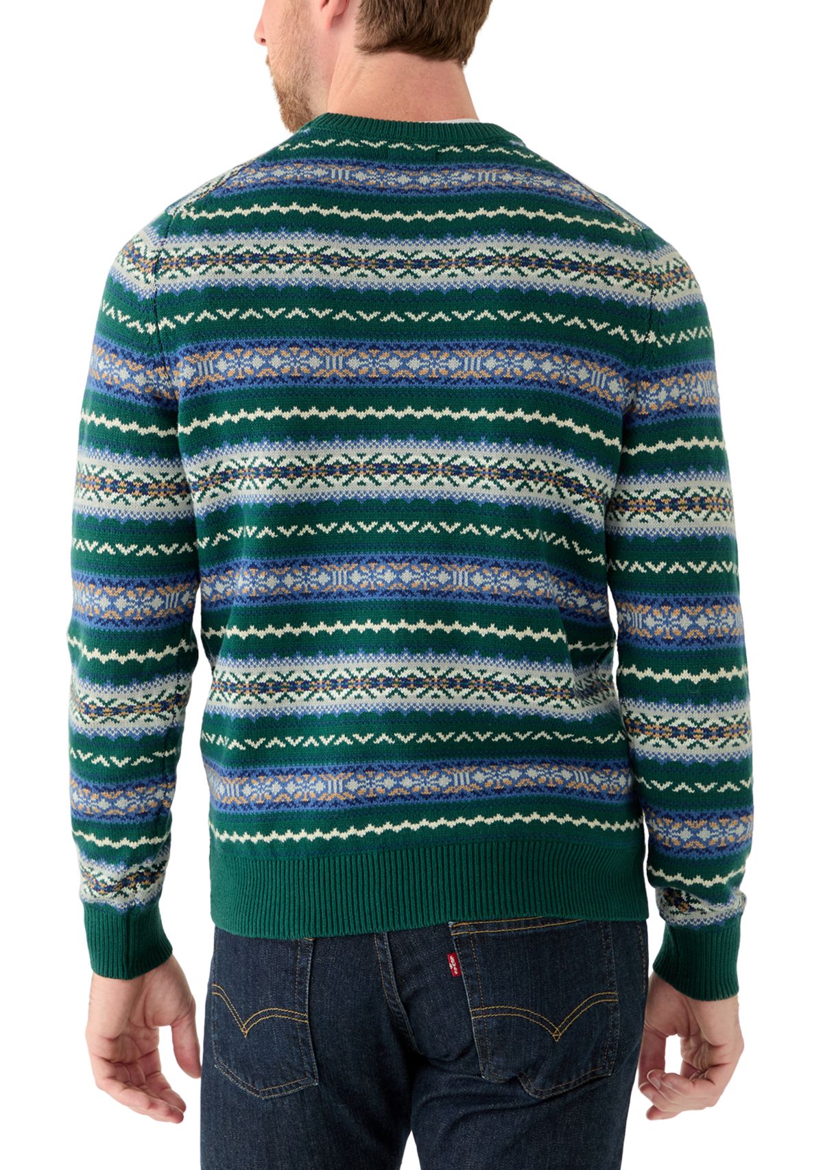 Holiday Fair Isle Crew Neck Sweater