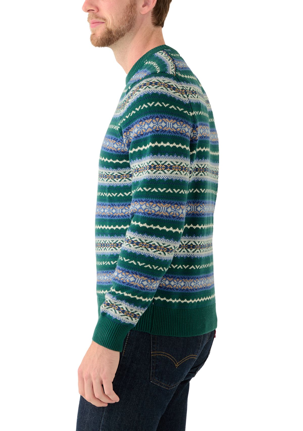 Holiday Fair Isle Crew Neck Sweater