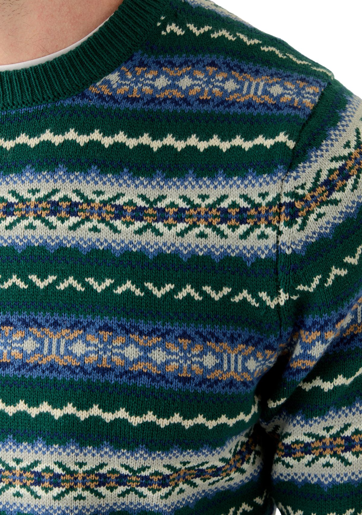 Holiday Fair Isle Crew Neck Sweater