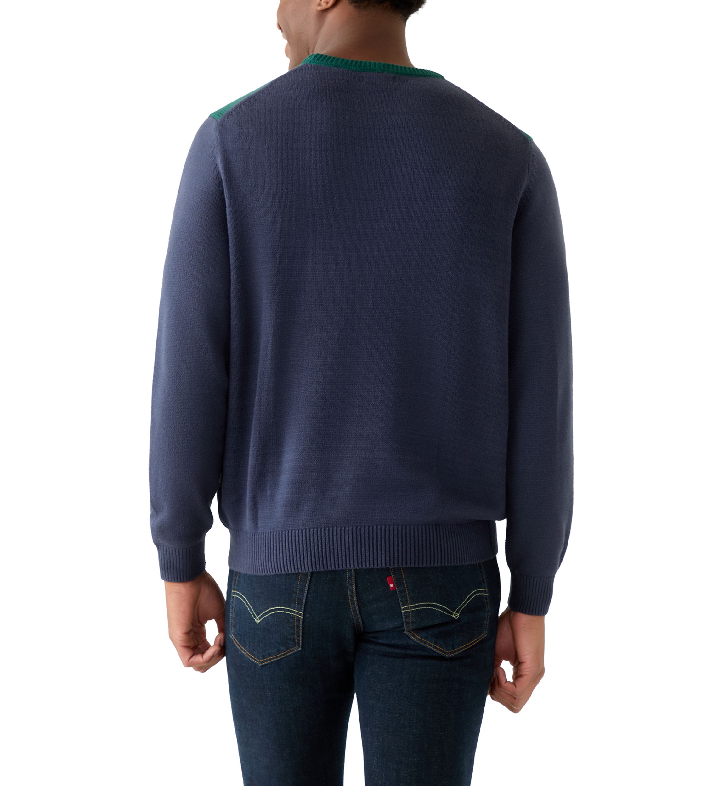 Mens Holiday Fair Isle Crew Neck Sweater