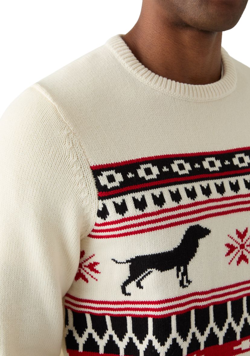Holiday Fair Isle Crew Neck Sweater