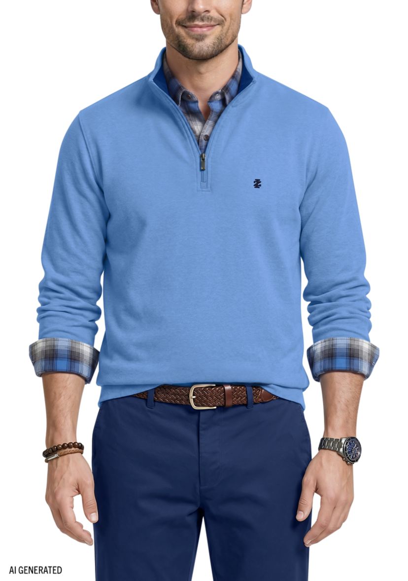 IZOD Men's Advantage Performance Solid 1/4 Zip Fleece Pullover | Belk
