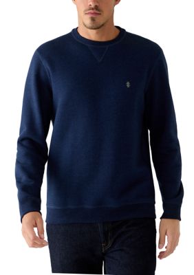 IZOD Men's Advantage Fleece Crew Neck Sweatshirt, Navy Blue, 2XL