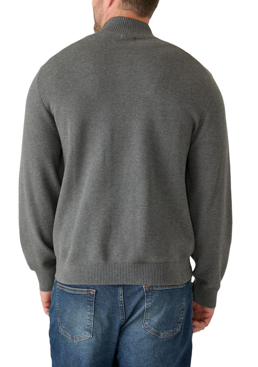 IZOD Big & Tall Honeycomb 1/4 Zip Sweater | Belk