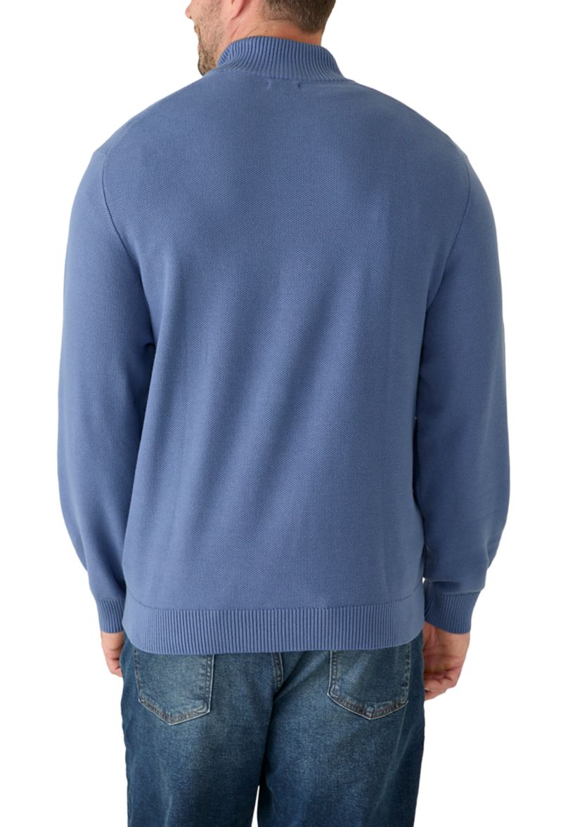 IZOD Big & Tall Honeycomb 1/4 Zip Sweater | Belk