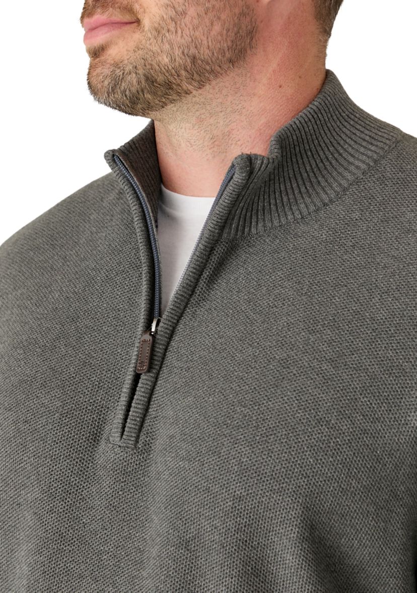 IZOD Big & Tall Honeycomb 1/4 Zip Sweater | Belk