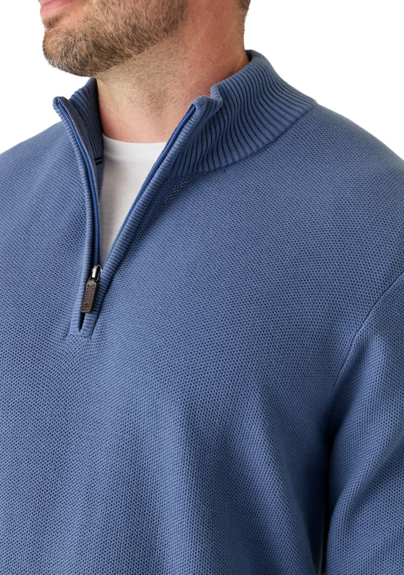 IZOD Big & Tall Honeycomb 1/4 Zip Sweater | Belk
