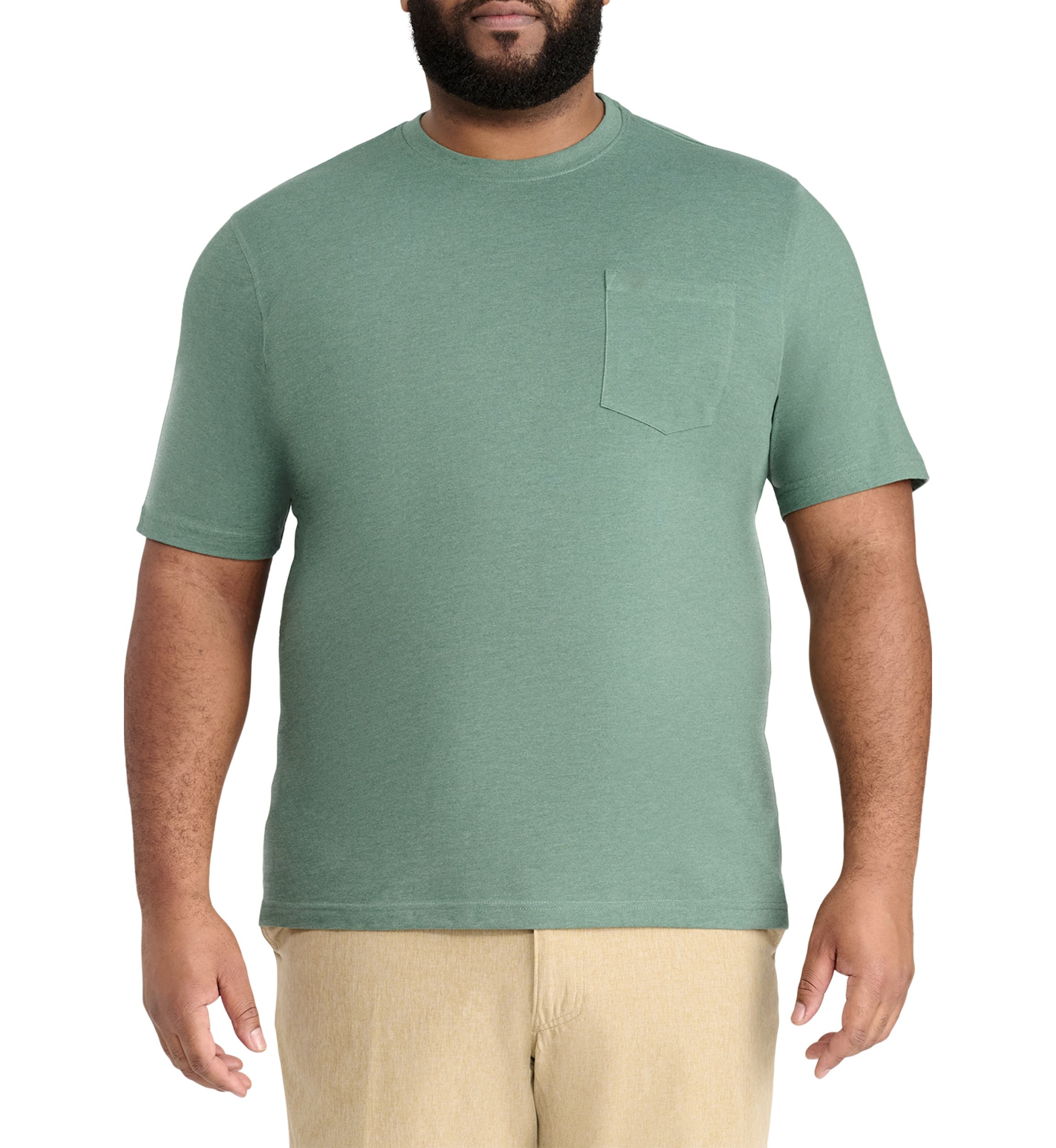 Big & Tall Short Sleeve Saltwater Solid Pocket T-Shirt