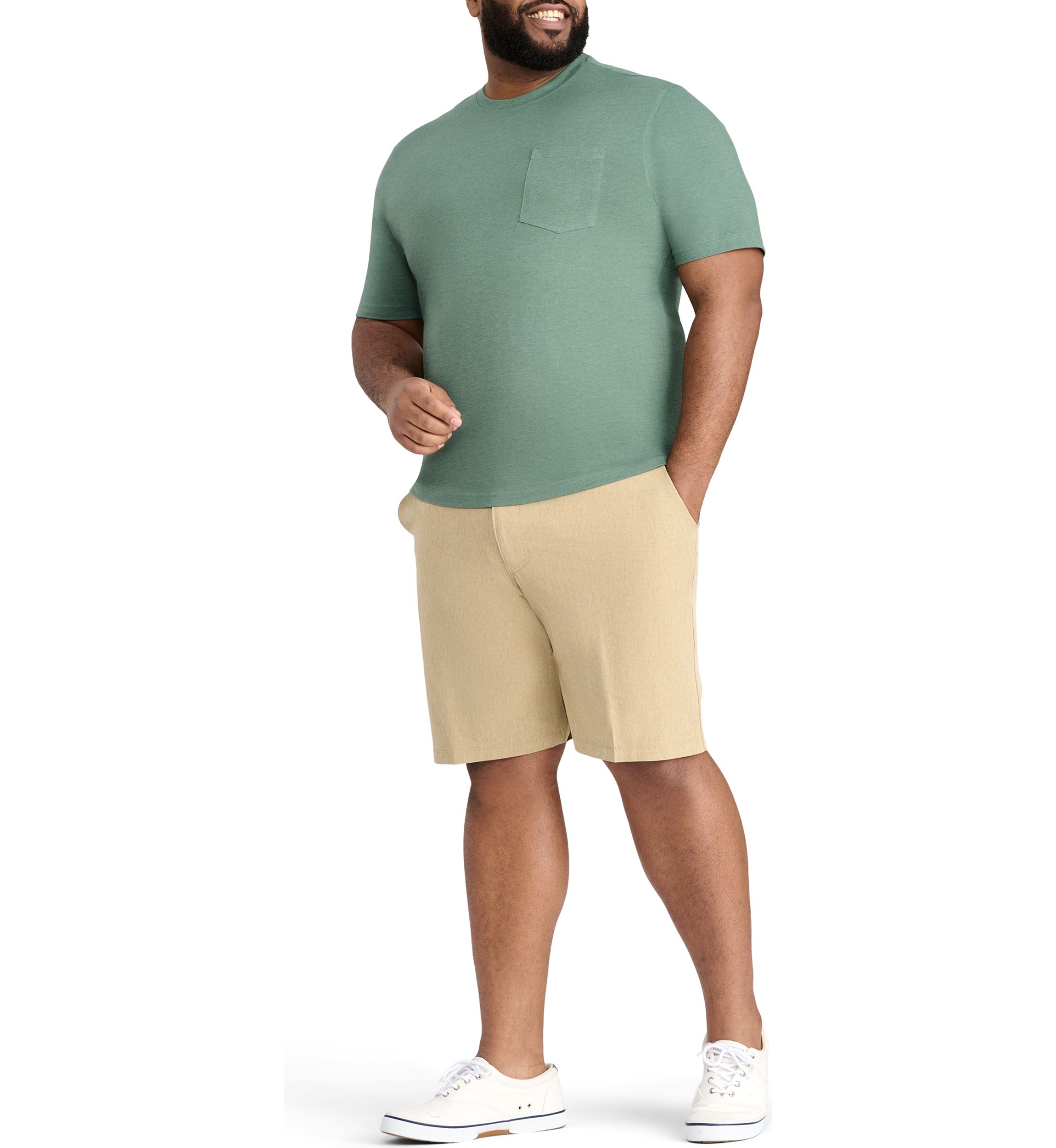 Big & Tall Short Sleeve Saltwater Solid Pocket T-Shirt