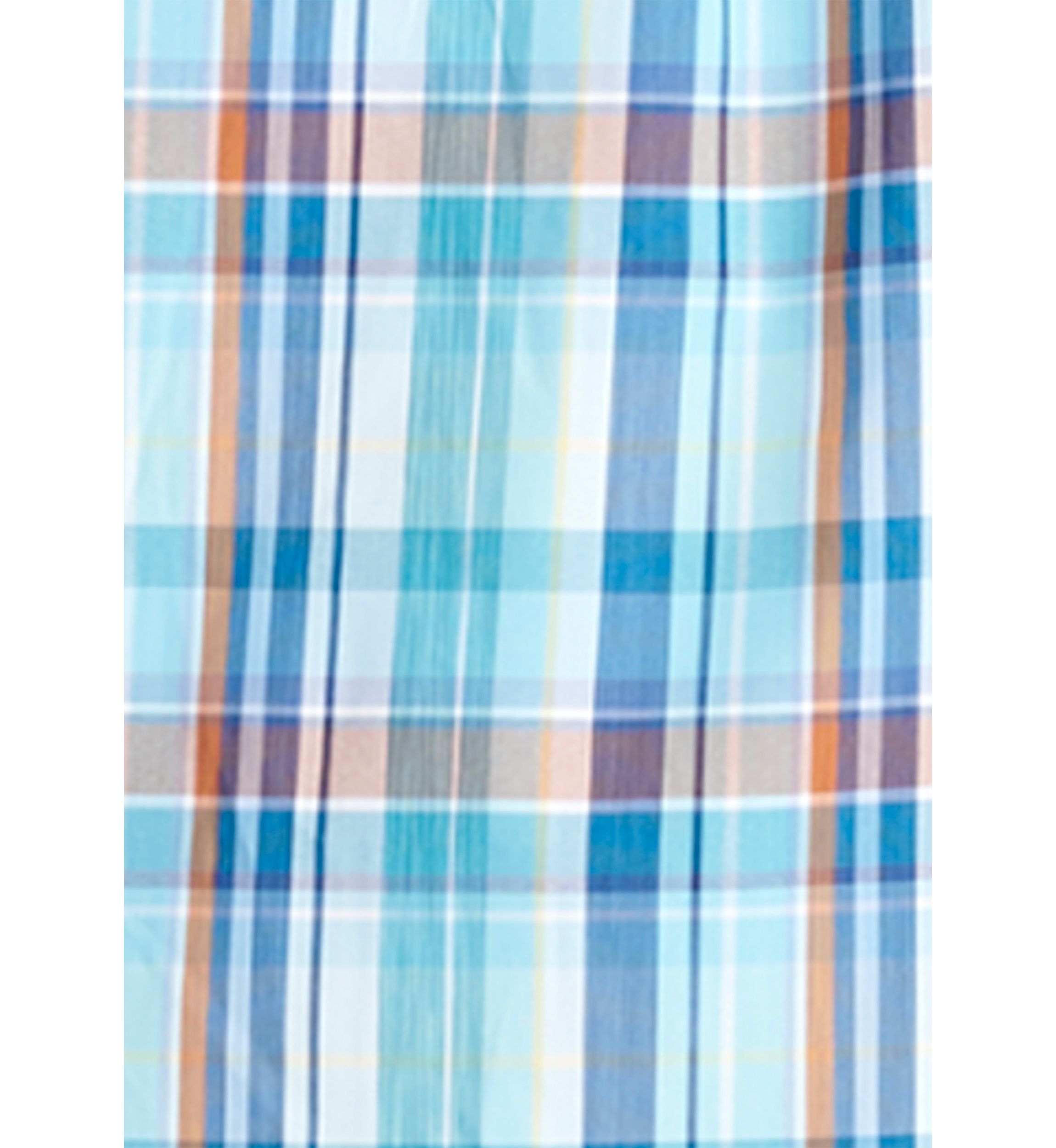 Short Sleeve Madras Plaid Woven Shirt