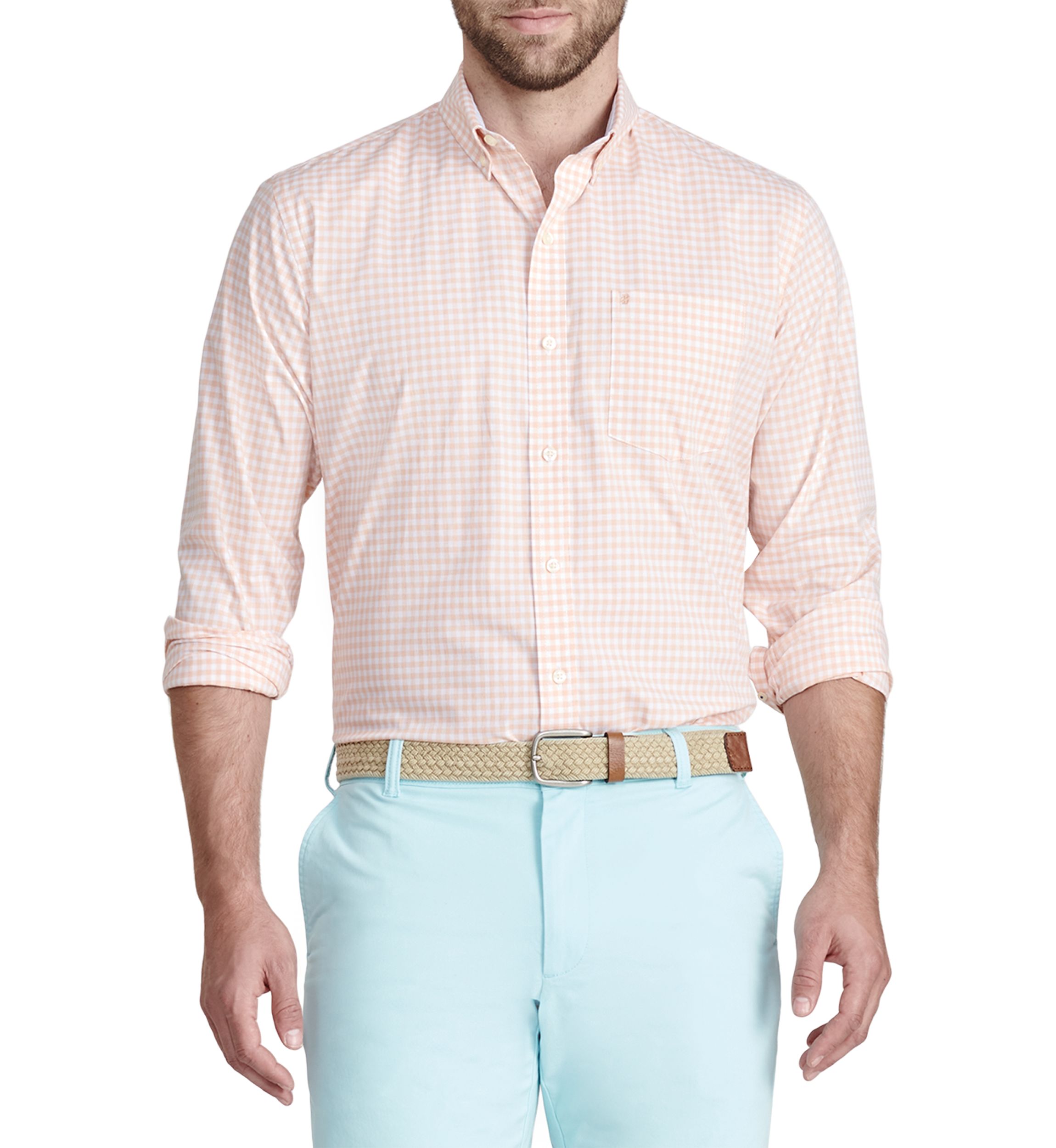 Long Sleeve Essential Woven Gingham Shirt