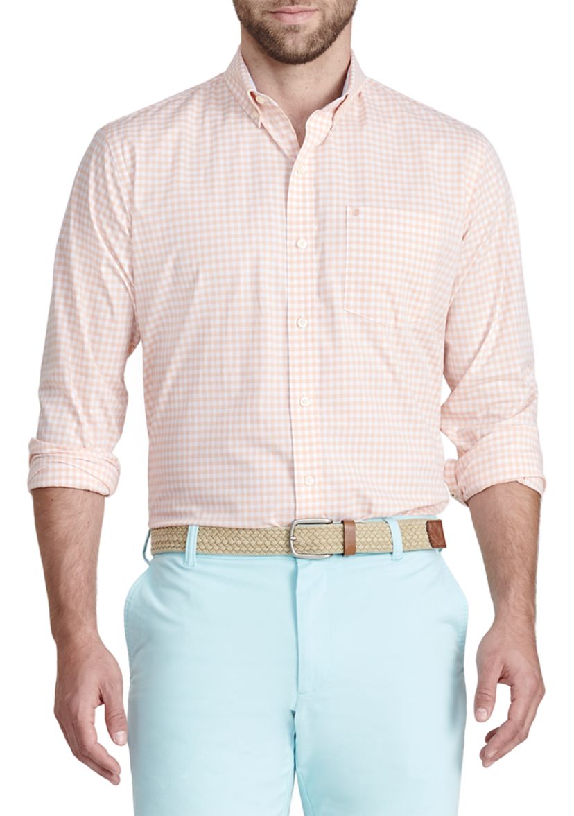 Long Sleeve Essential Woven Gingham Shirt