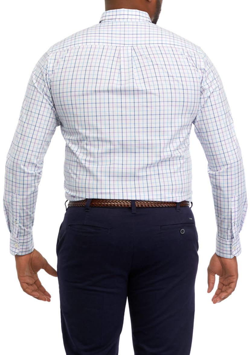 Big & Tall Long Sleeve Classic Premium Essential Woven Shirt