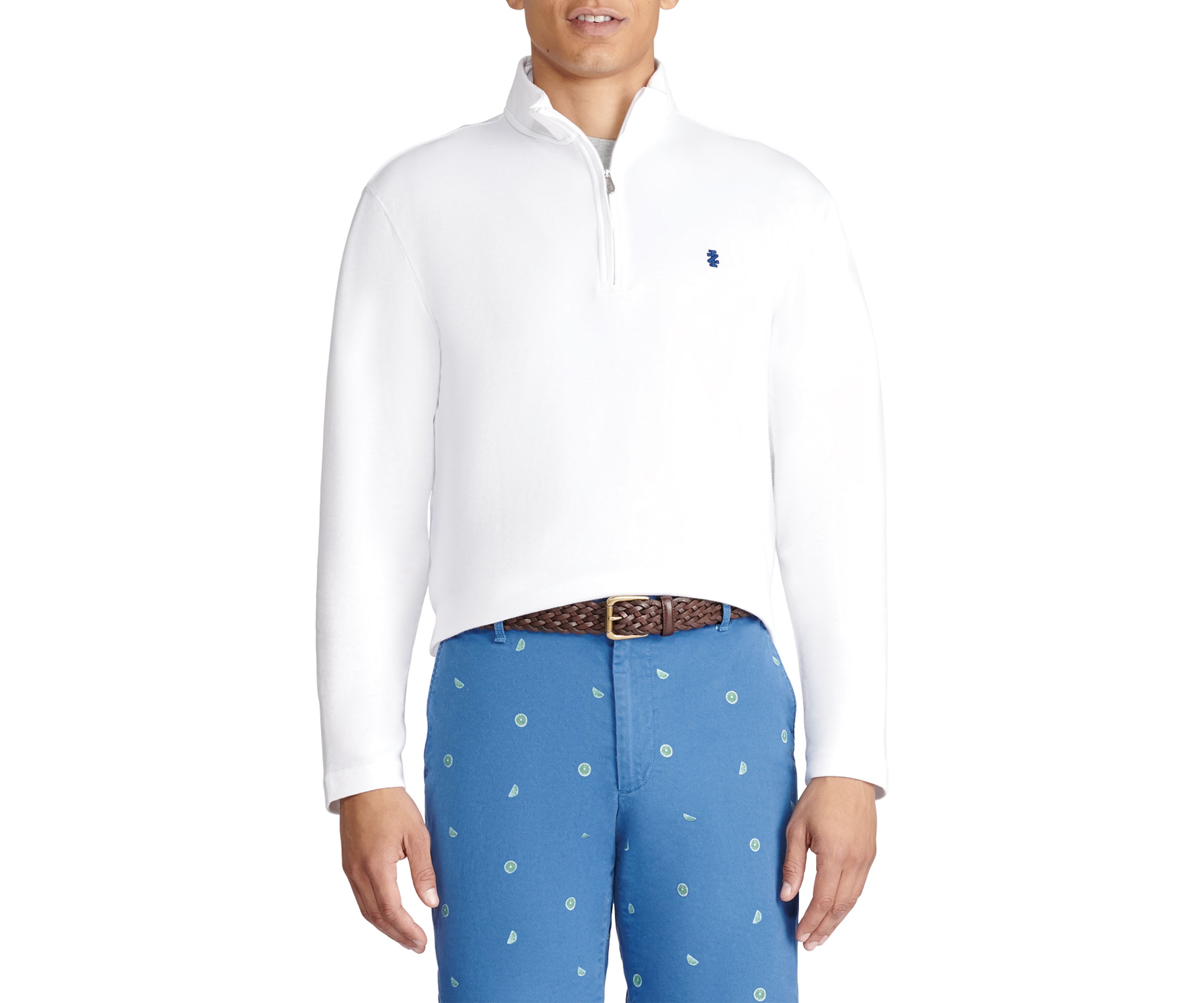 Lightweight Fleece Feeder Stripe 1/4 Zip Sweater
