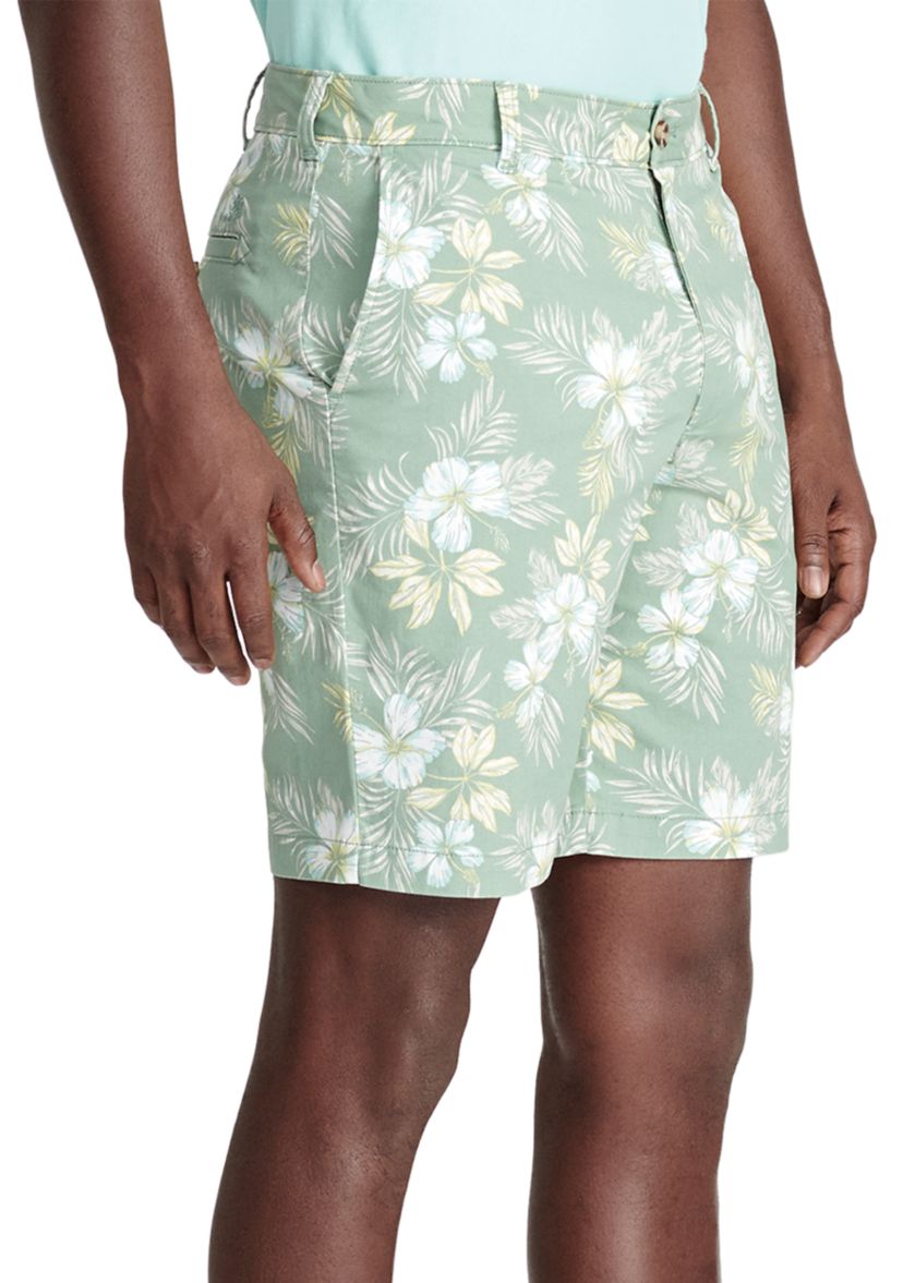 9.5" Tropical Print Shorts