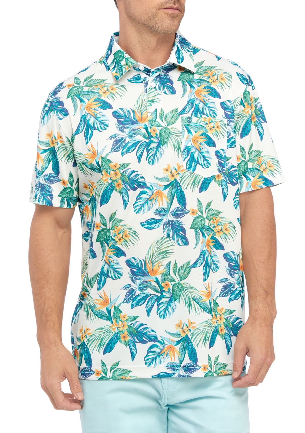 Printed Performance Polo Shirt 