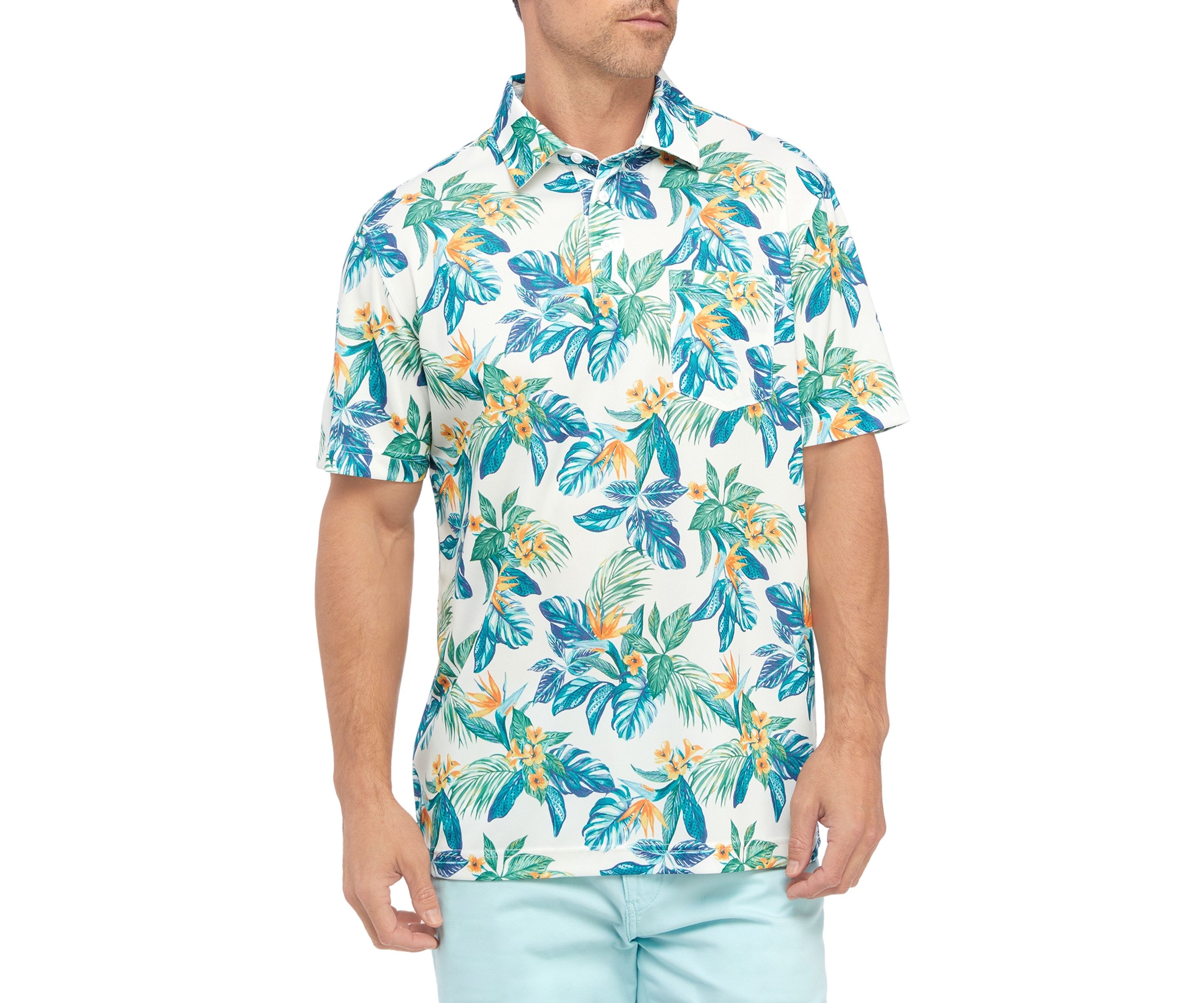 Printed Performance Polo Shirt 