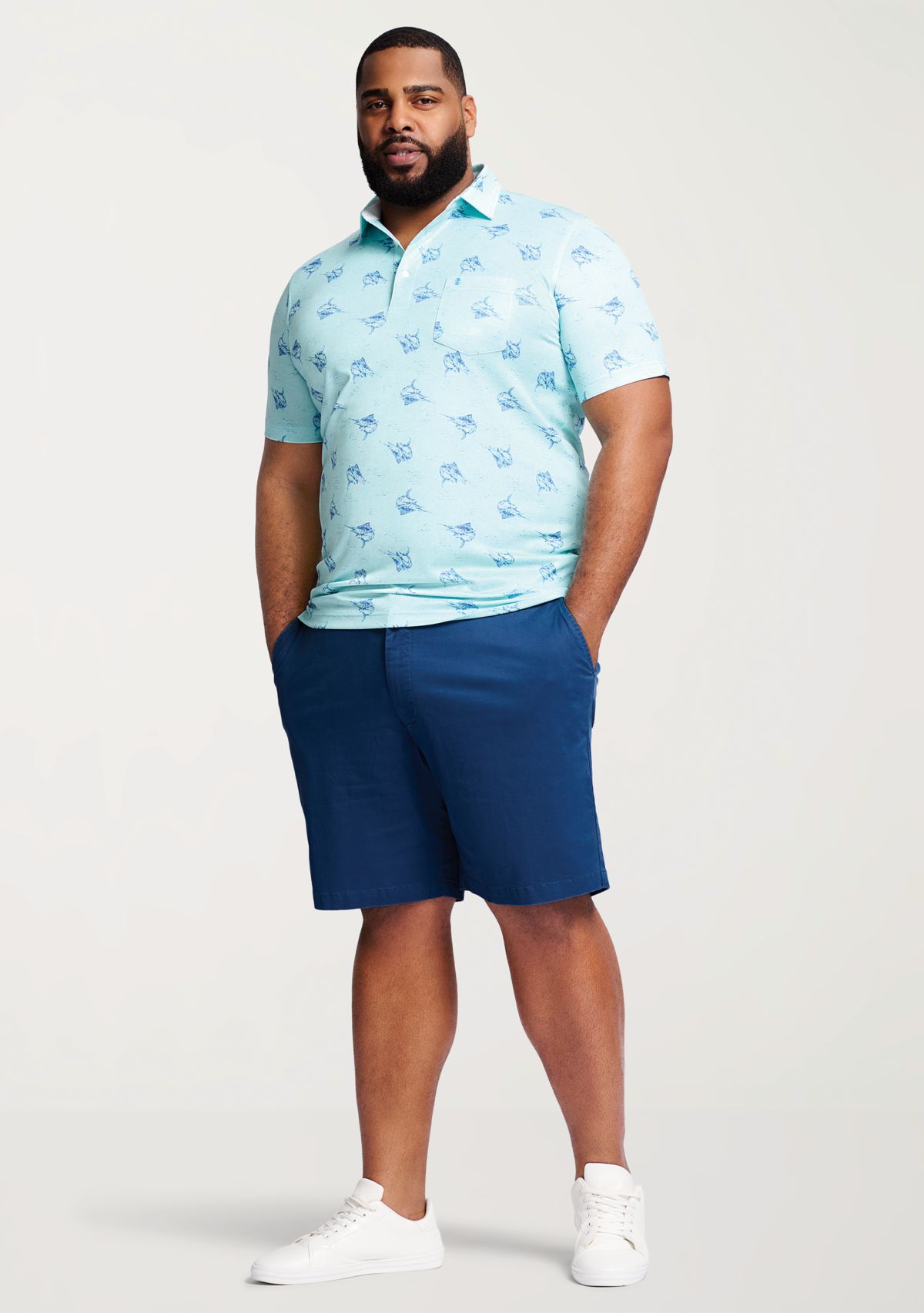 Big & Tall Sunshield Performance Short Sleeve Polo Shirt