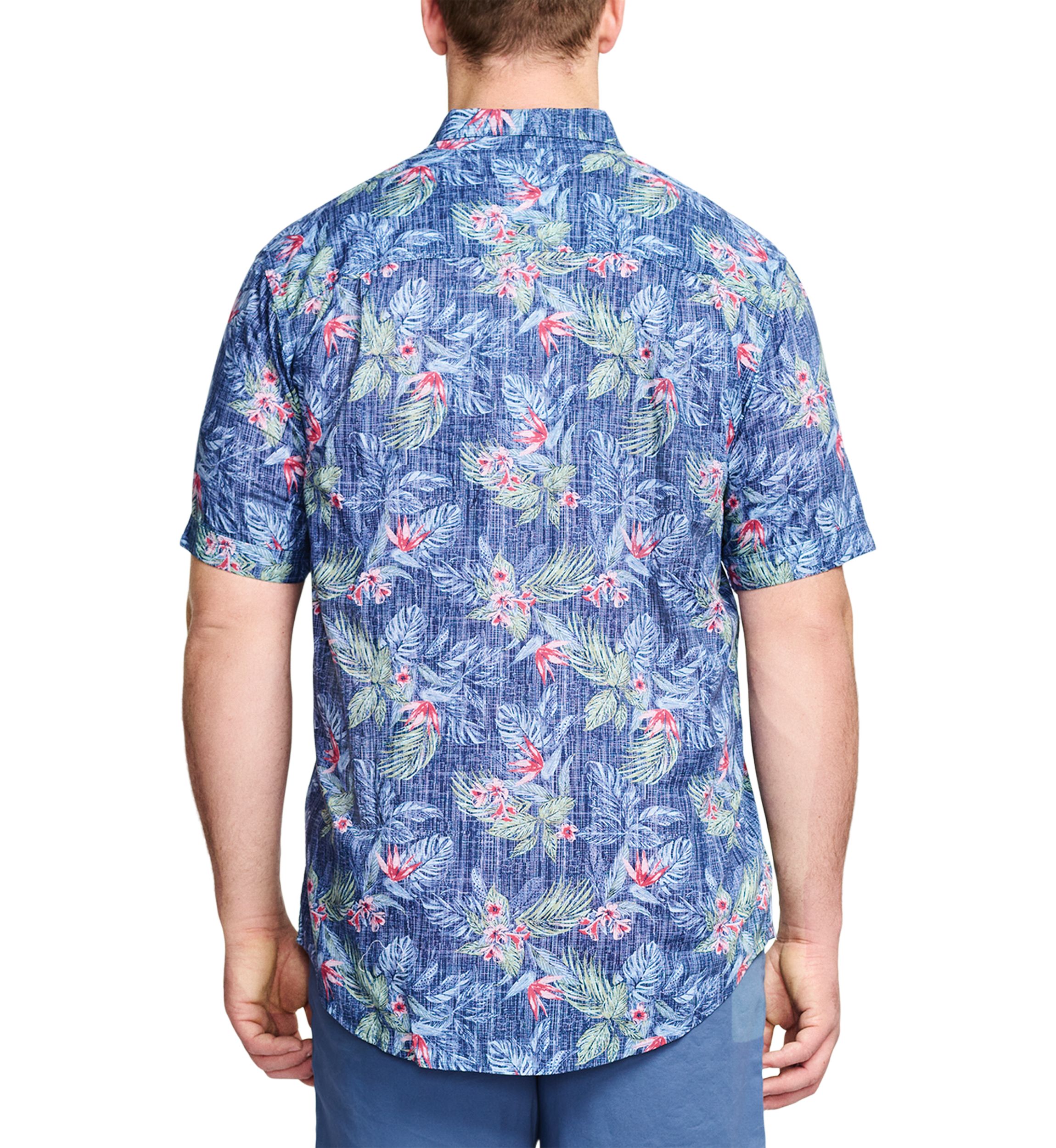 Big & Tall Dockside ChambrayShort Sleeve Button Down Shirt