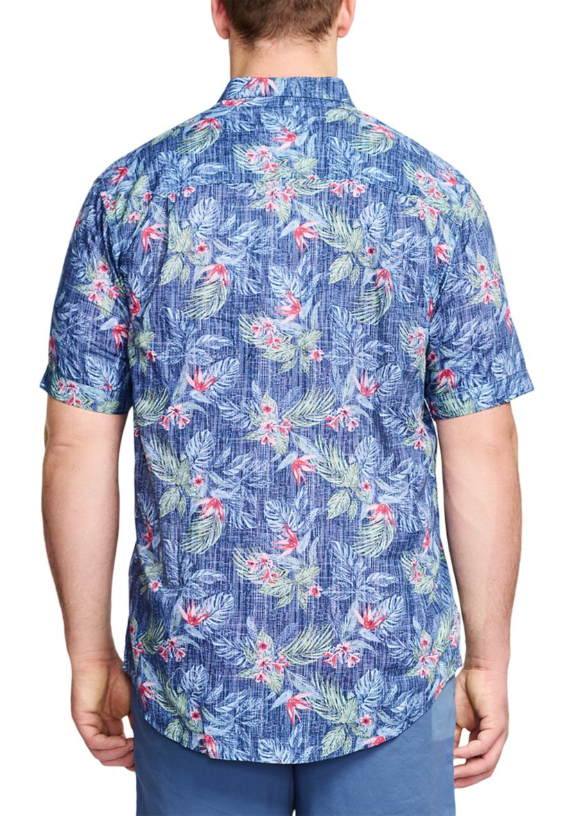 Big & Tall Dockside ChambrayShort Sleeve Button Down Shirt