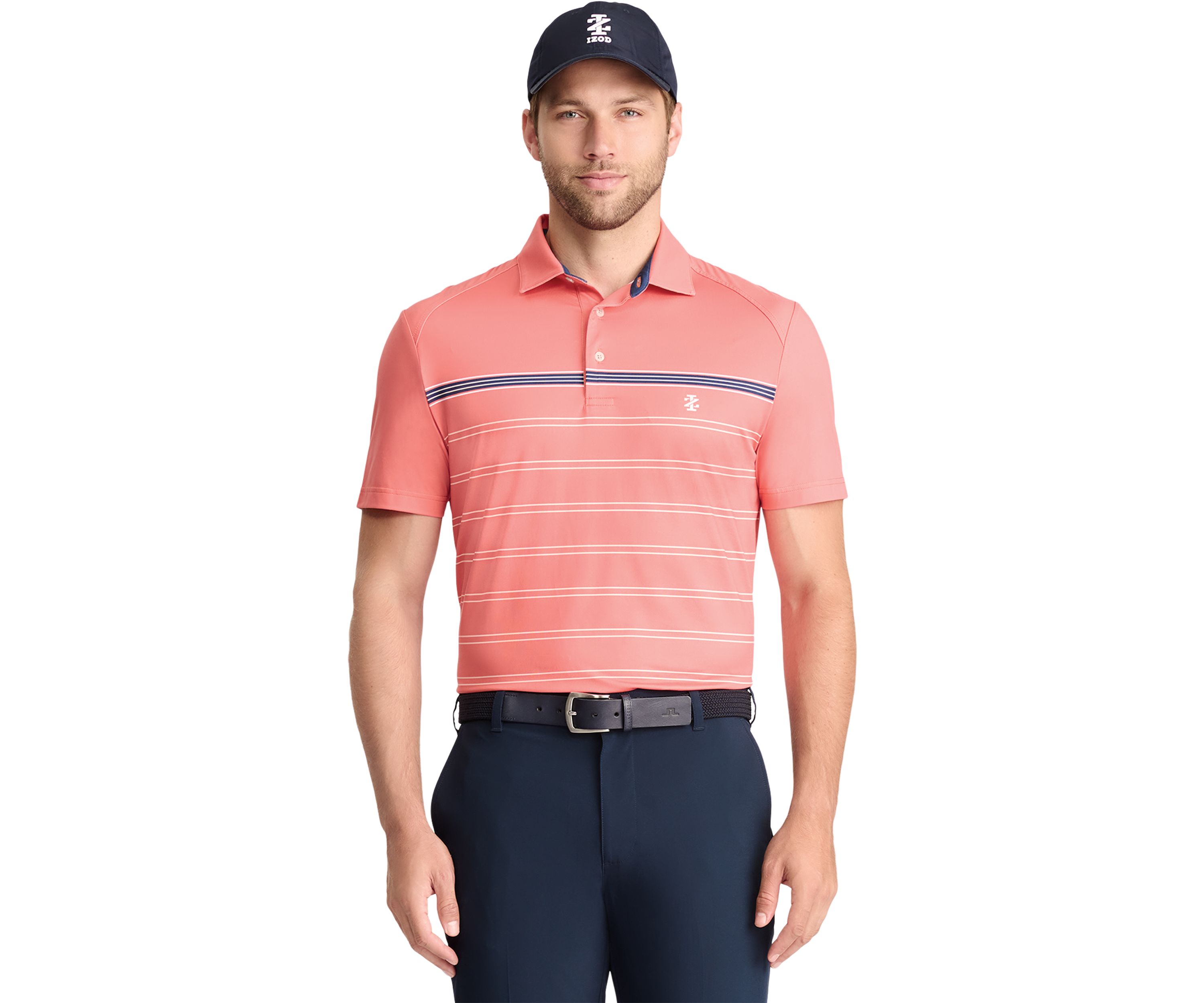 Swingflex Elite Short Sleeve Clubhouse Striped Polo Shirt