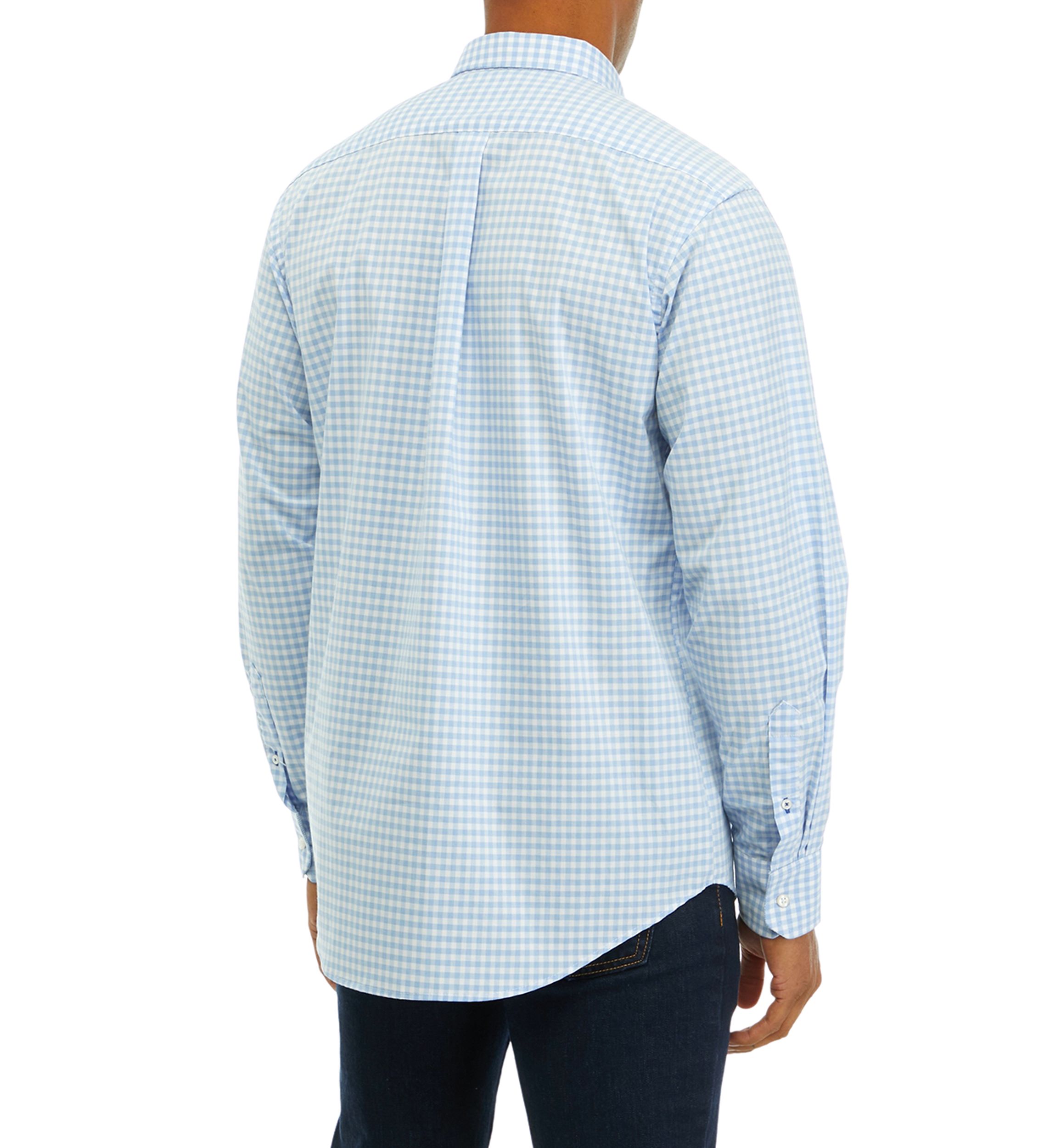 Performance Comfort Long Sleeve Gingham Button Down Shirt