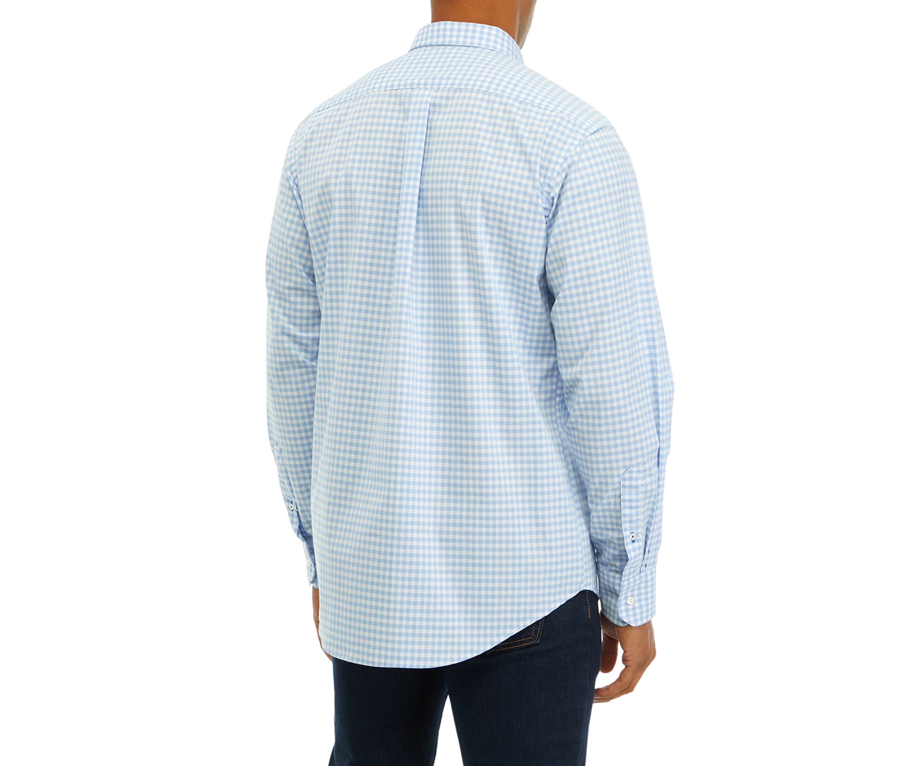 Performance Comfort Long Sleeve Gingham Button Down Shirt