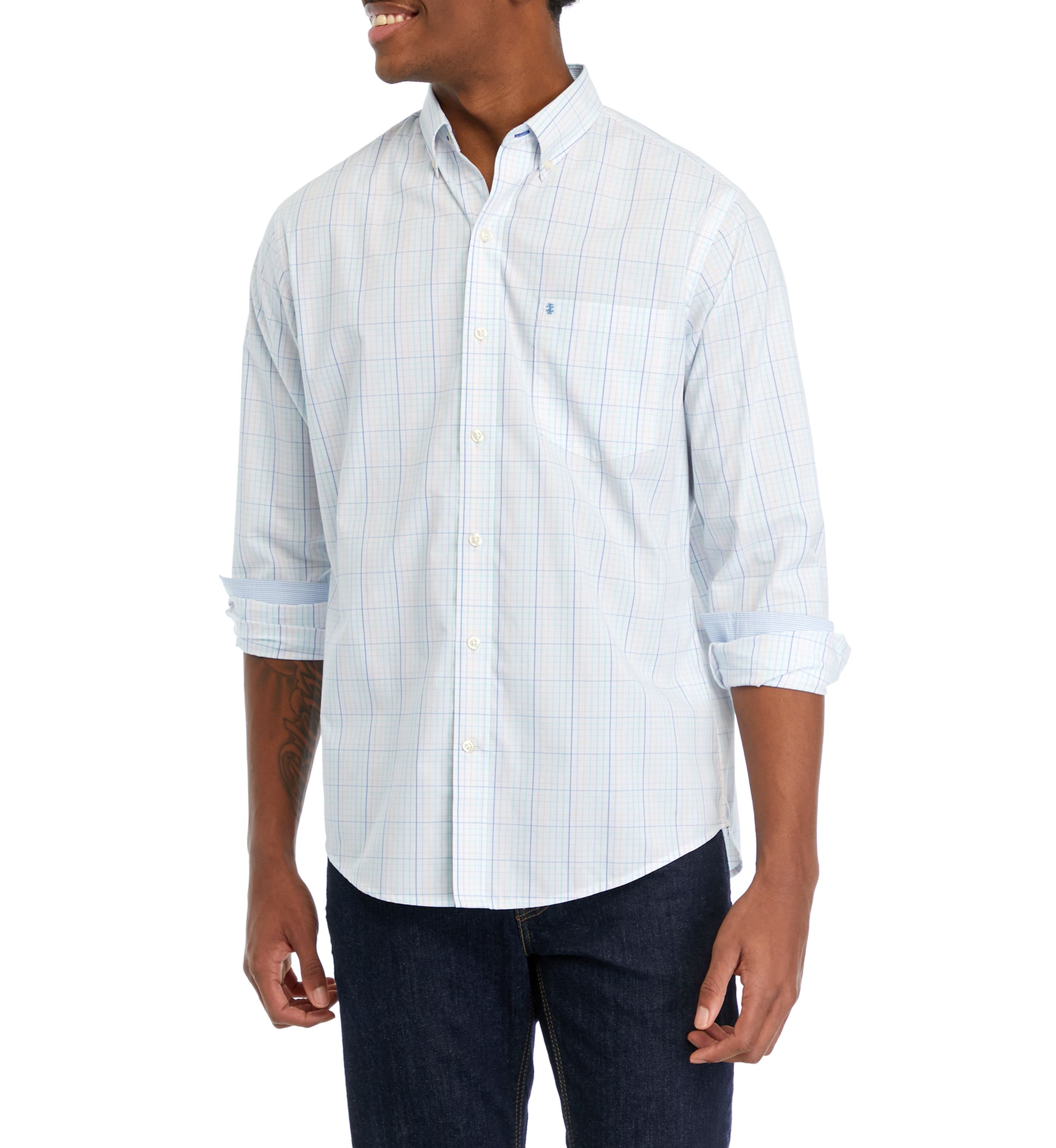  Performance Comfort Long Sleeve Button Down Shirt