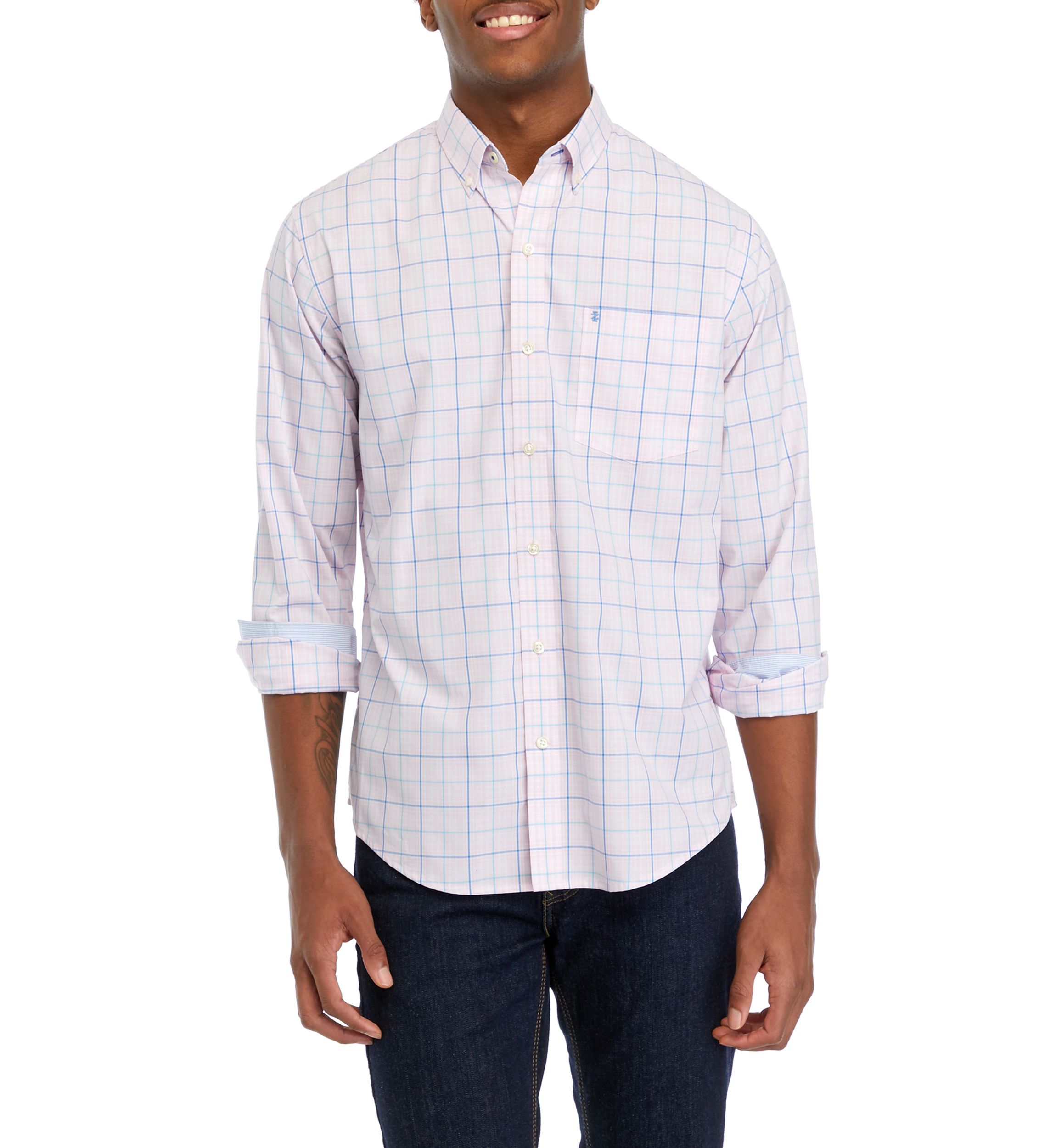 Performance Comfort Long Sleeve Plaid Button Down Shirt