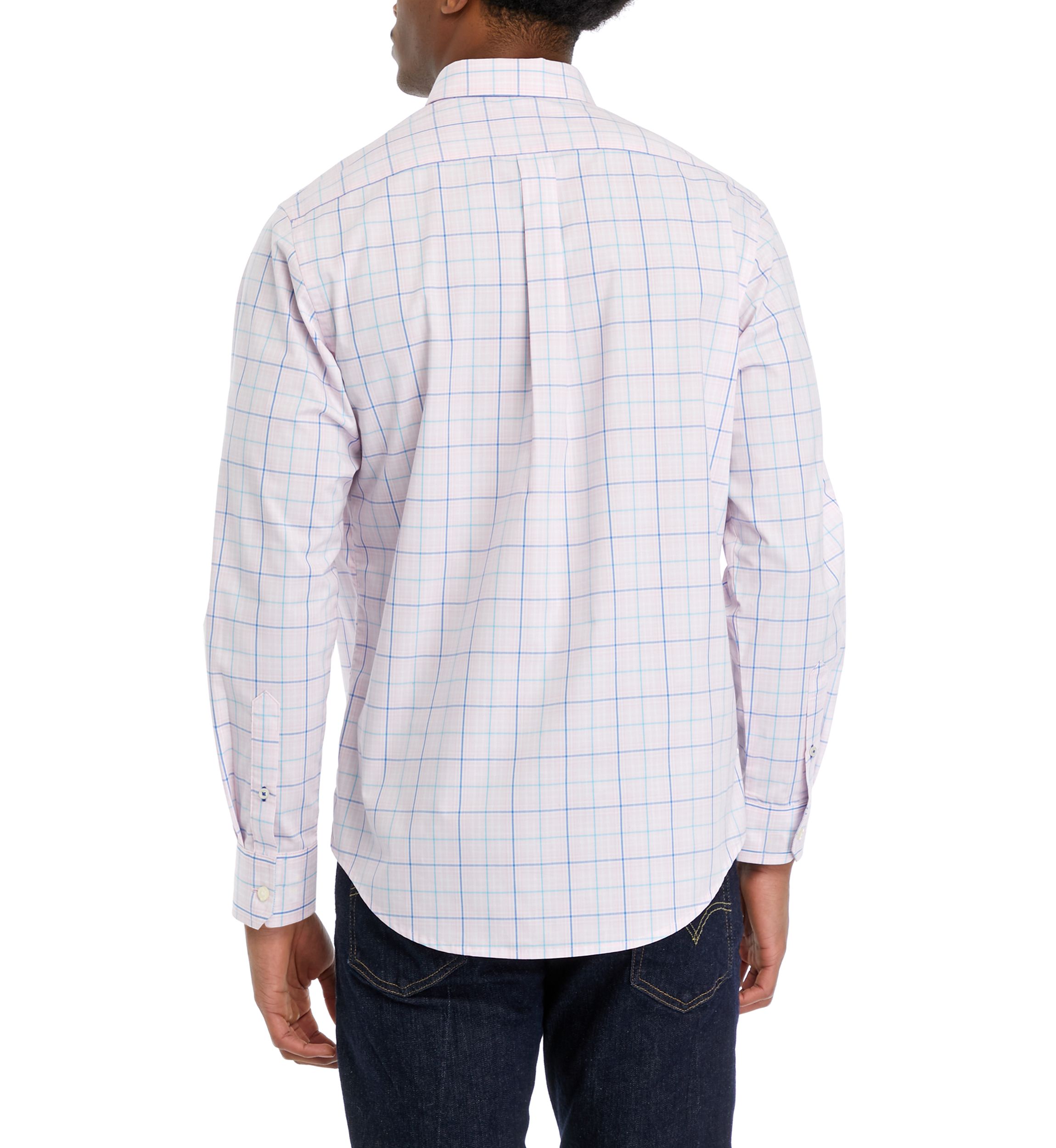 Performance Comfort Long Sleeve Plaid Button Down Shirt