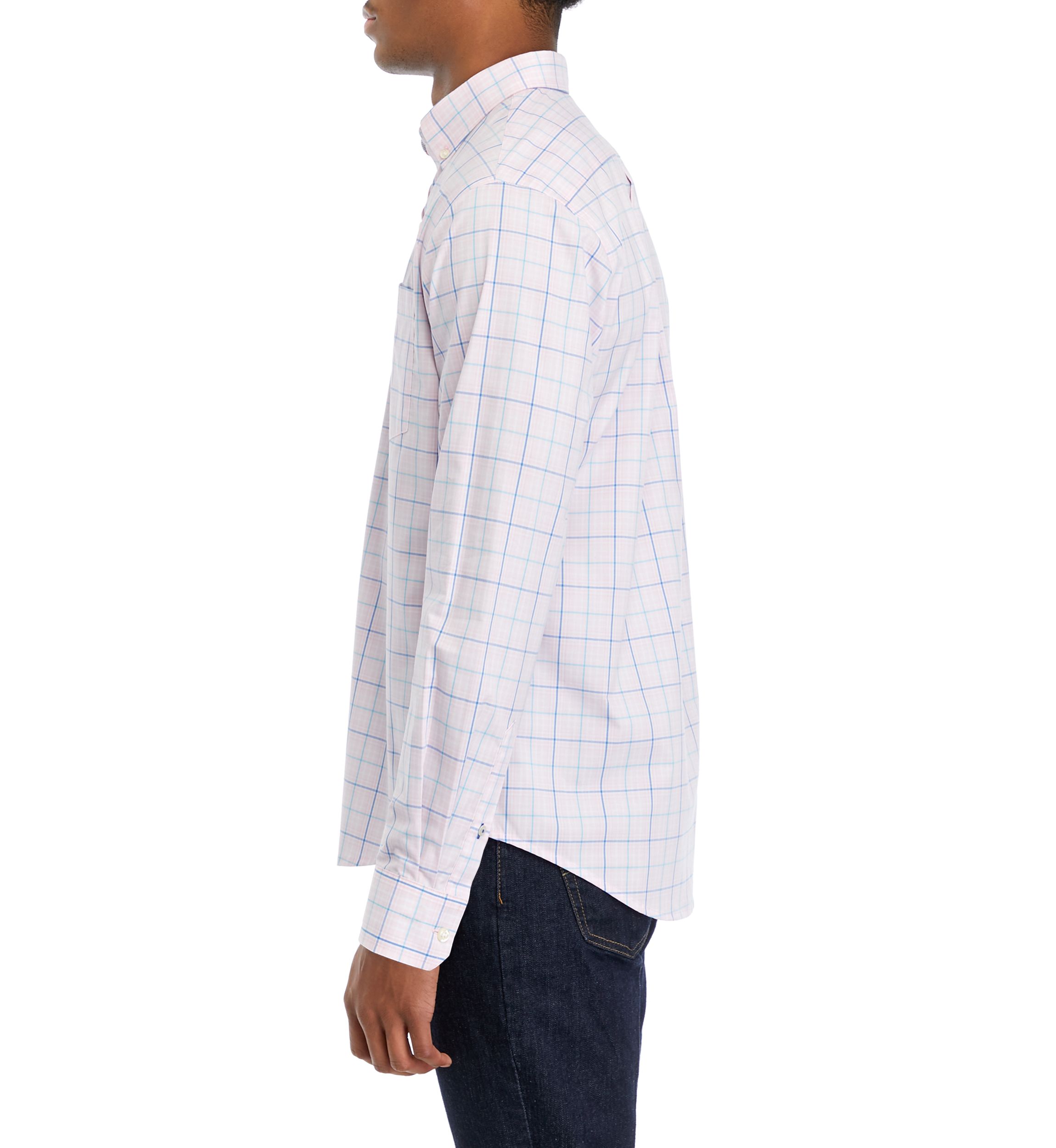Performance Comfort Long Sleeve Plaid Button Down Shirt