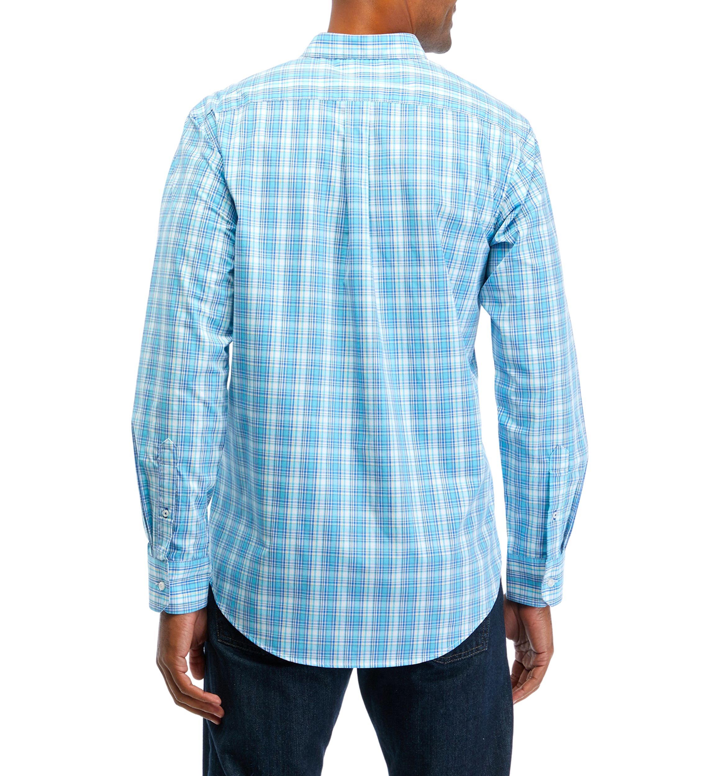 Performance Comfort Long Sleeve Plaid Button Down Shirt