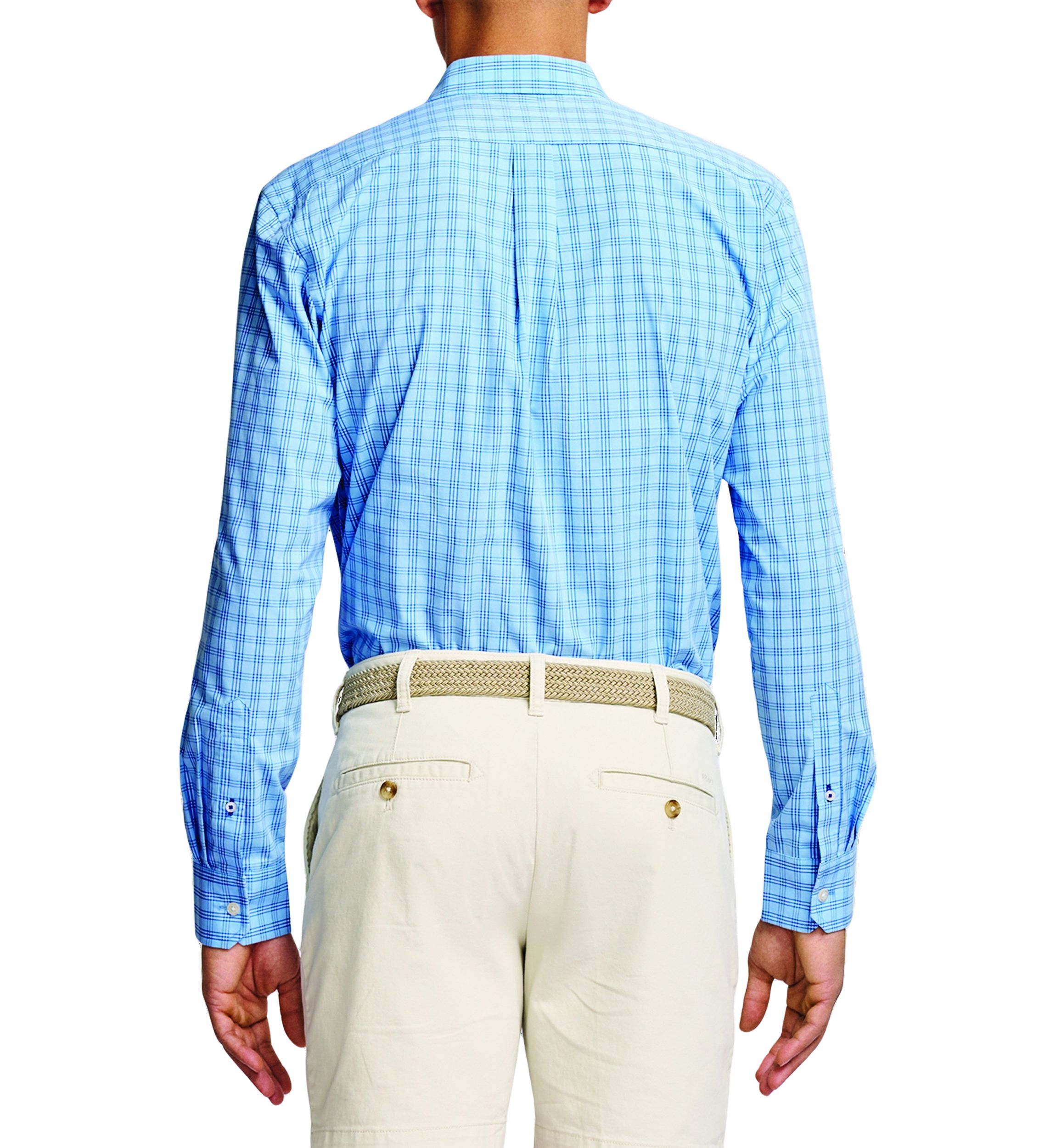 Performance Comfort Long Sleeve Plaid Button Down Shirt