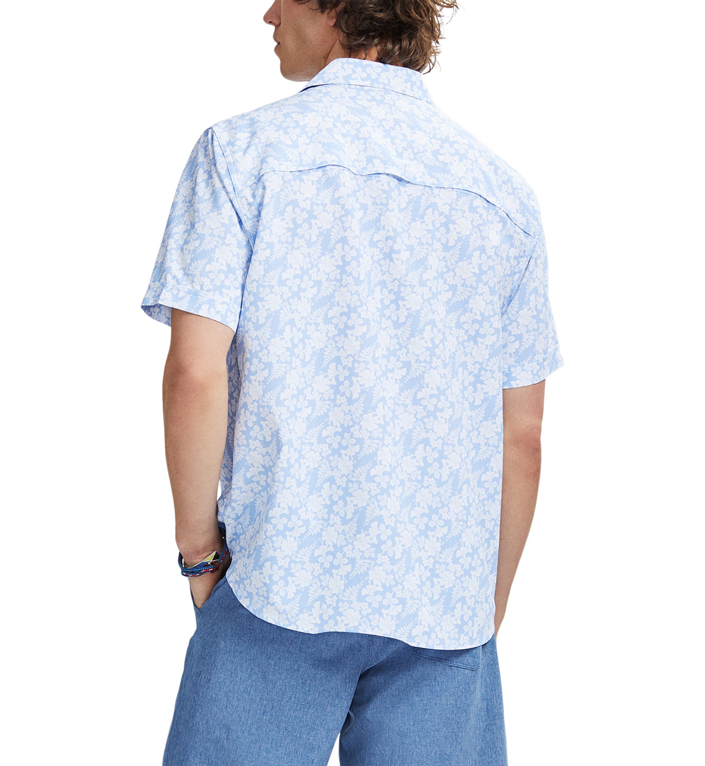 Sunshield Performance Short Sleeve Printed Button Down Shirt
