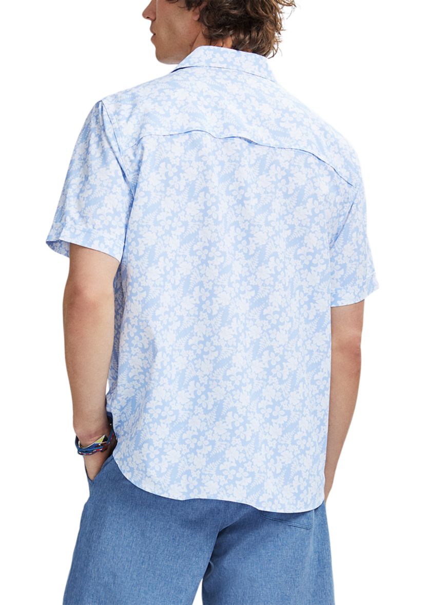 Sunshield Performance Short Sleeve Printed Button Down Shirt