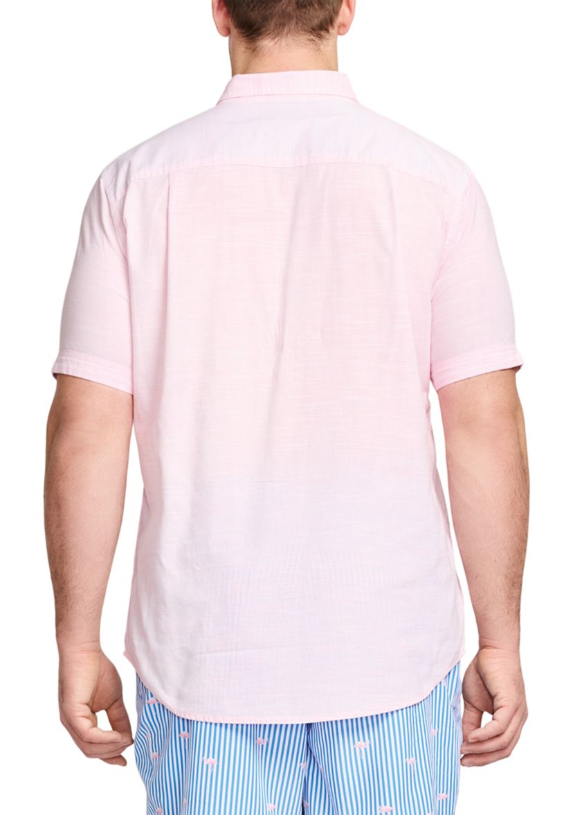 Big & Tall Dockside Chambray Short Sleeve Button Down Shirt