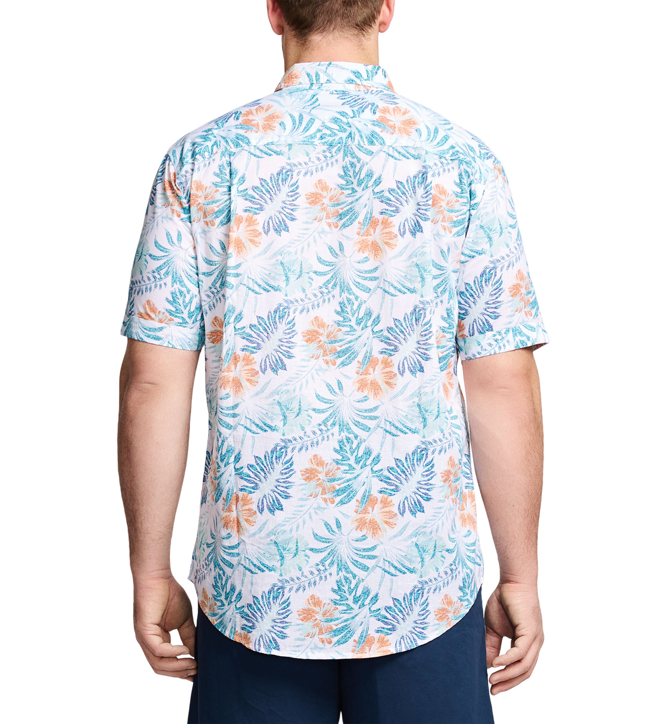 Big & Tall Dockside Chambray Short Sleeve Button Down Shirt