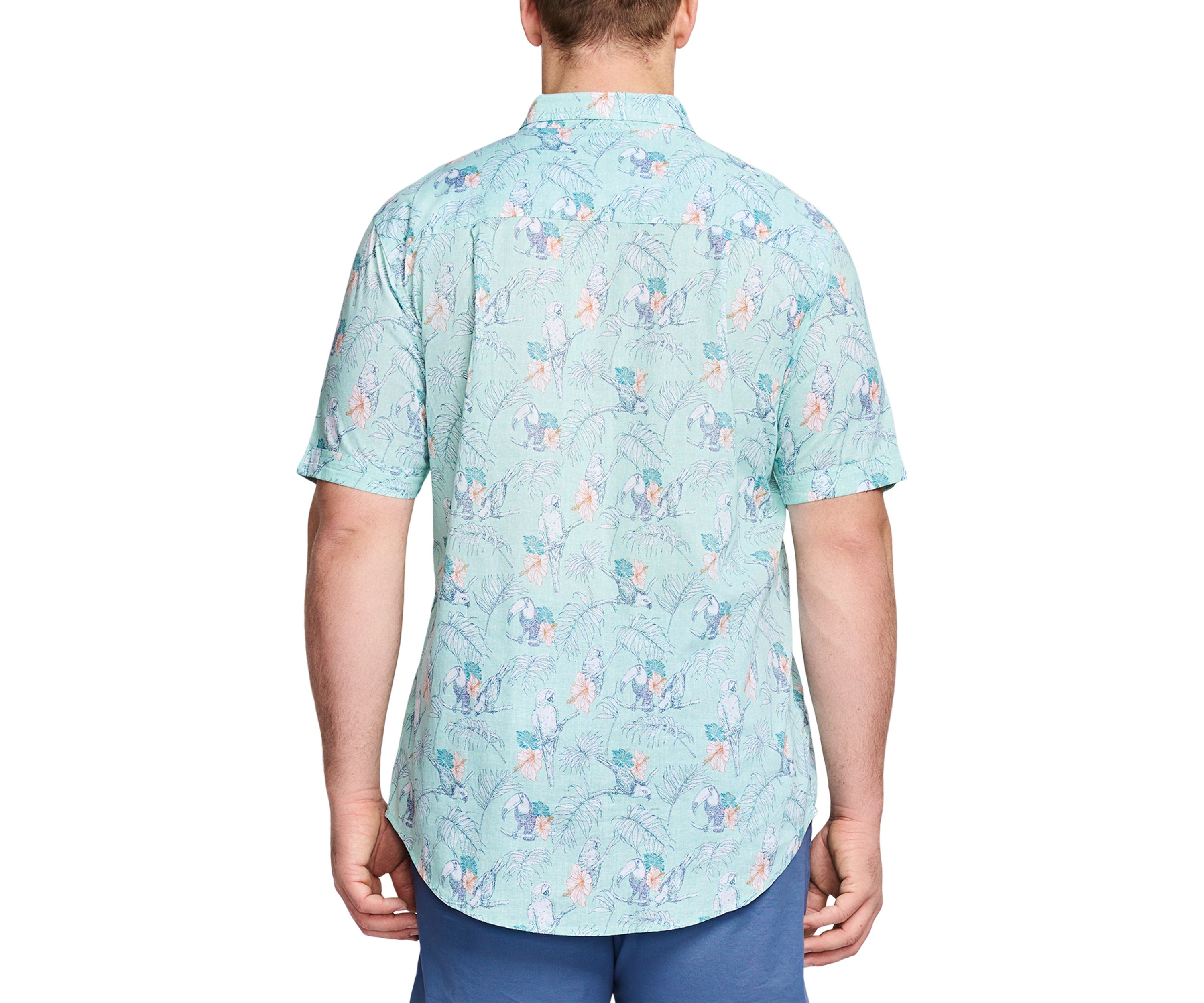 Big & Tall Dockside Chambray Short Sleeve Button Down Shirt