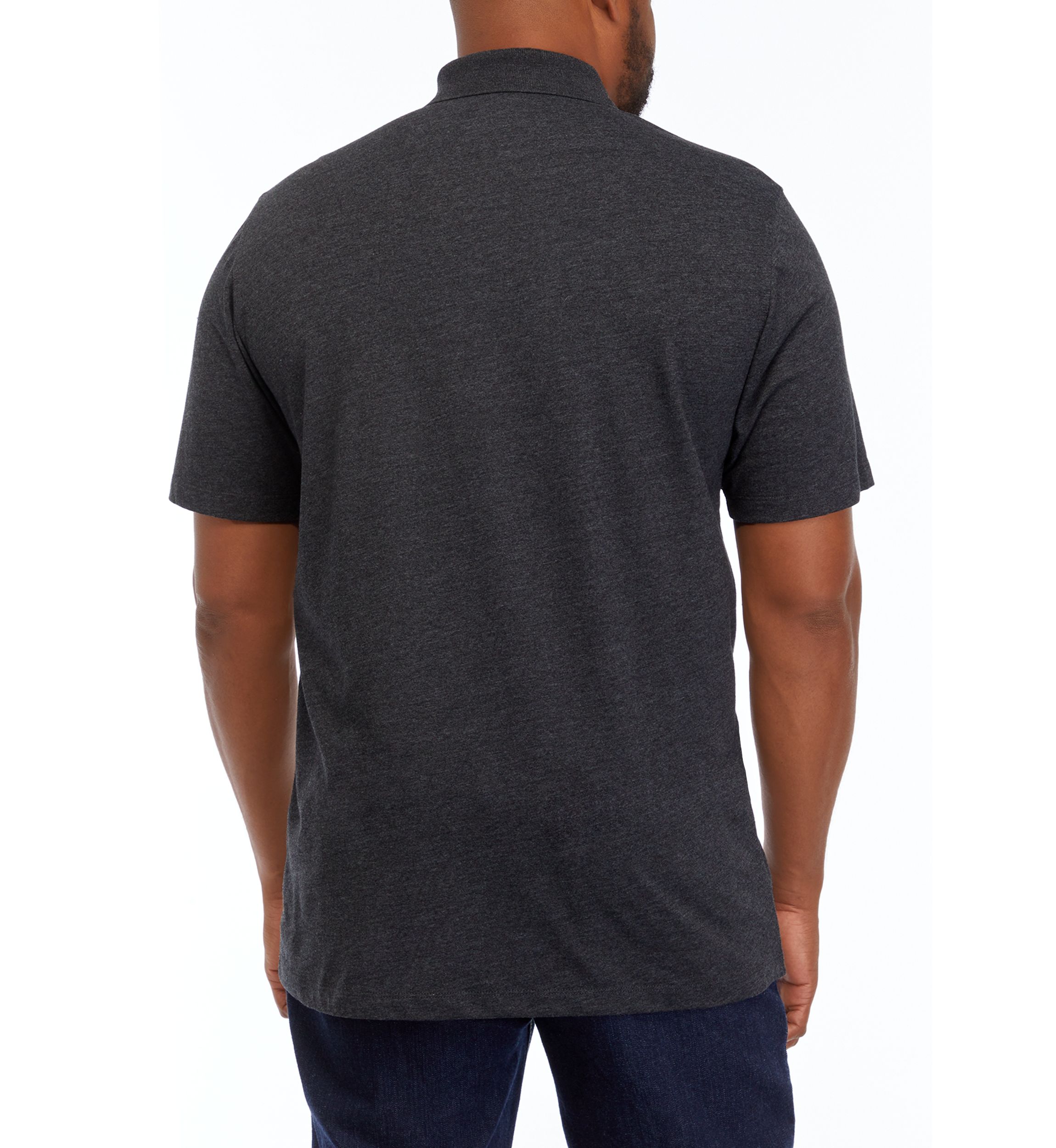 Big & Tall Short Sleeve Jersey Mélange Polo Shirt