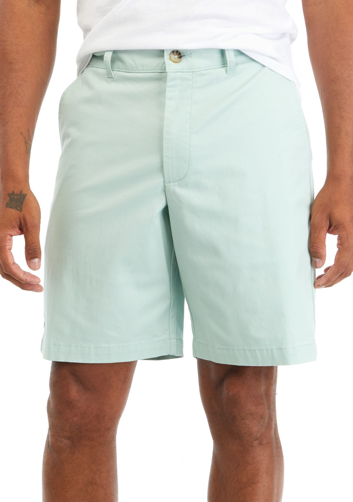 9.5" Flat Front Twill Shorts 