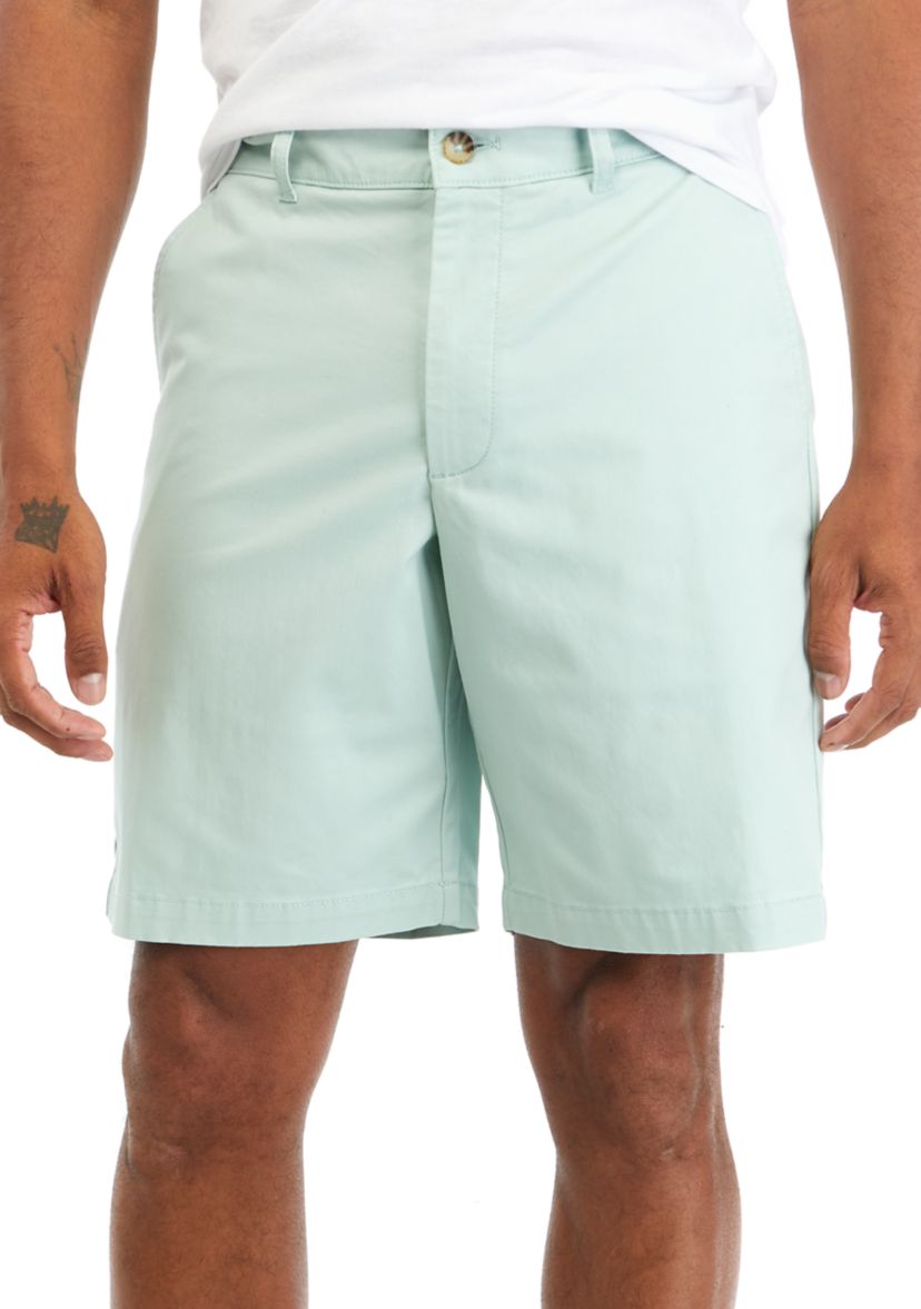 9.5" Flat Front Twill Shorts 